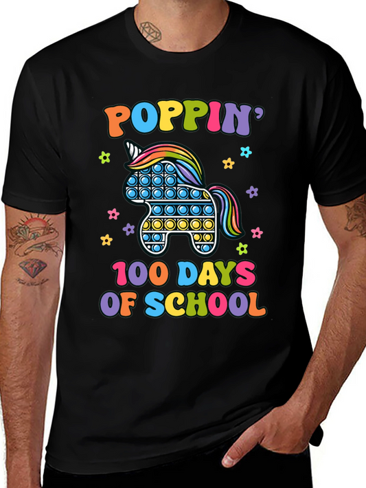 Poppin 100 Days of School Unicorn T-Shirt