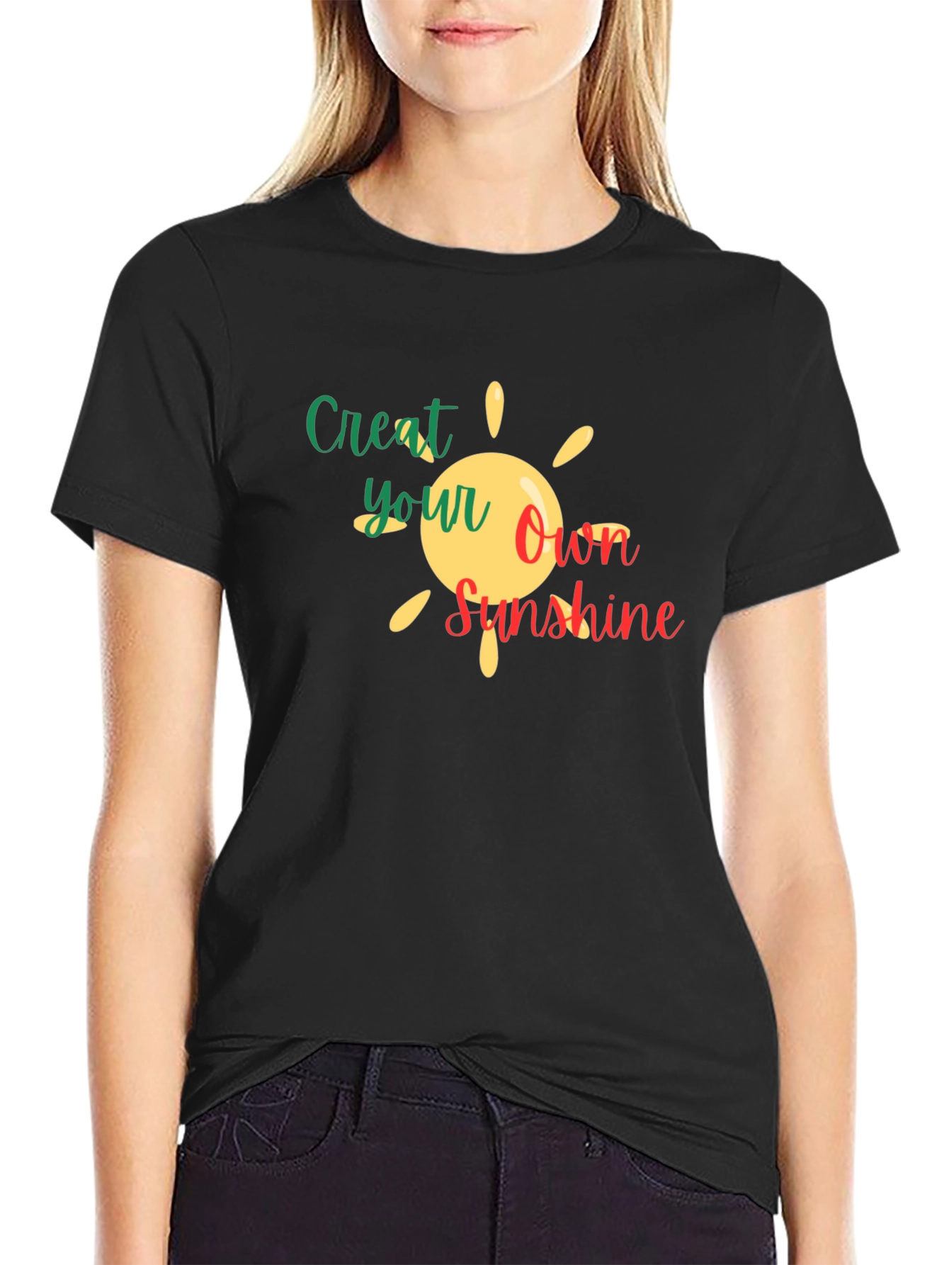 Create Your Own Sunshine Black T-Shirt