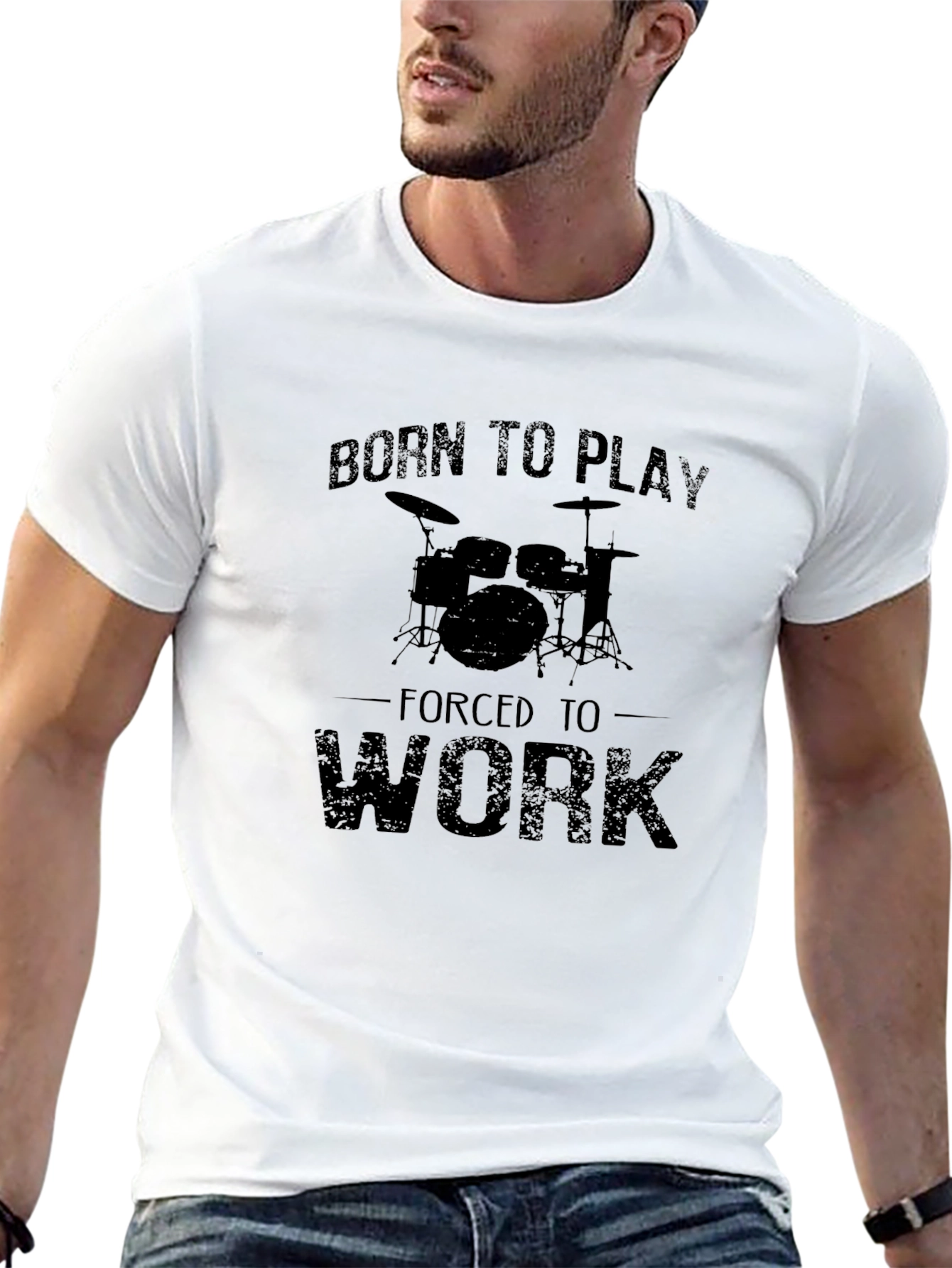 Born to Play Drums Black T-Shirt