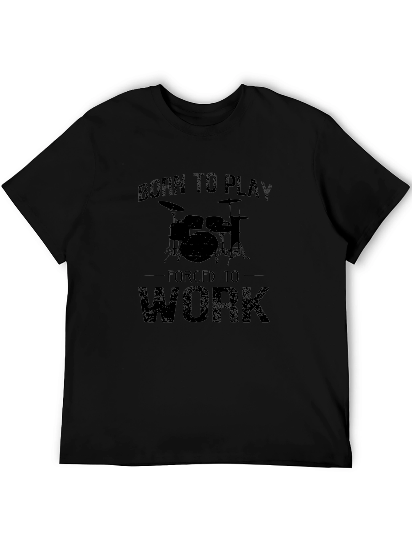 Born to Play Drums Black T-Shirt