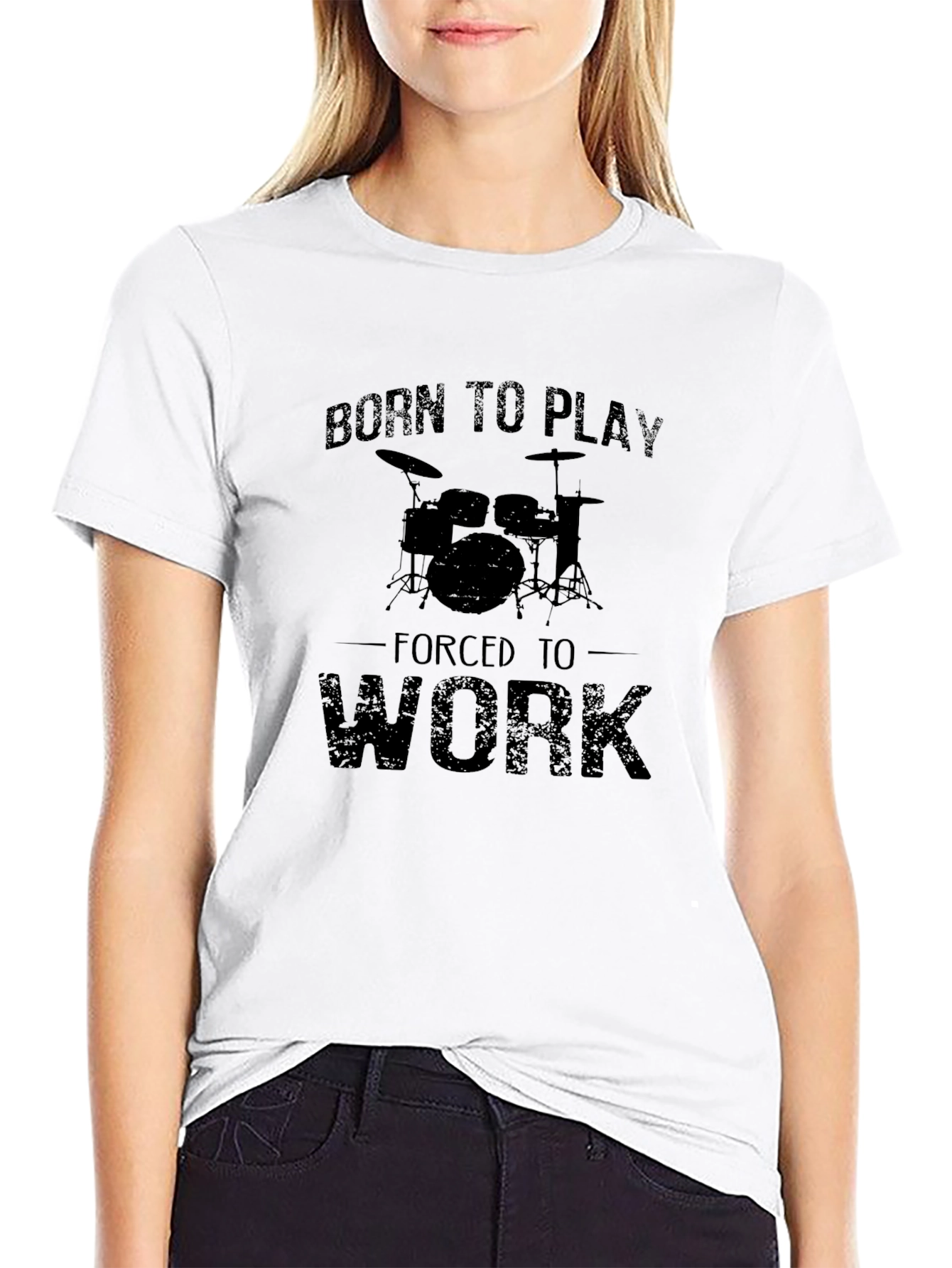 Born to Play Drums Black T-Shirt