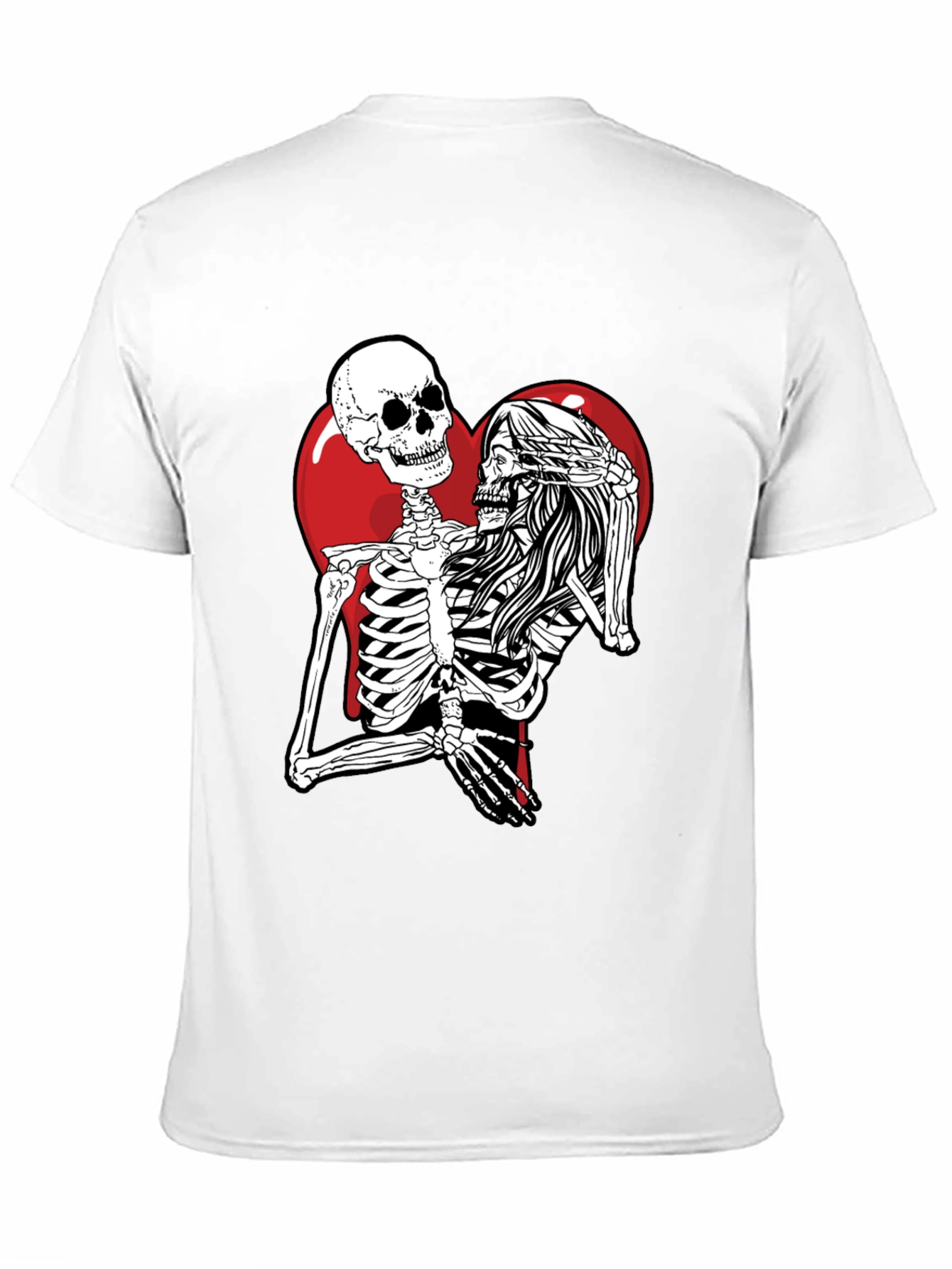 Skeleton Love Black T-Shirt - Unique Graphic Tee