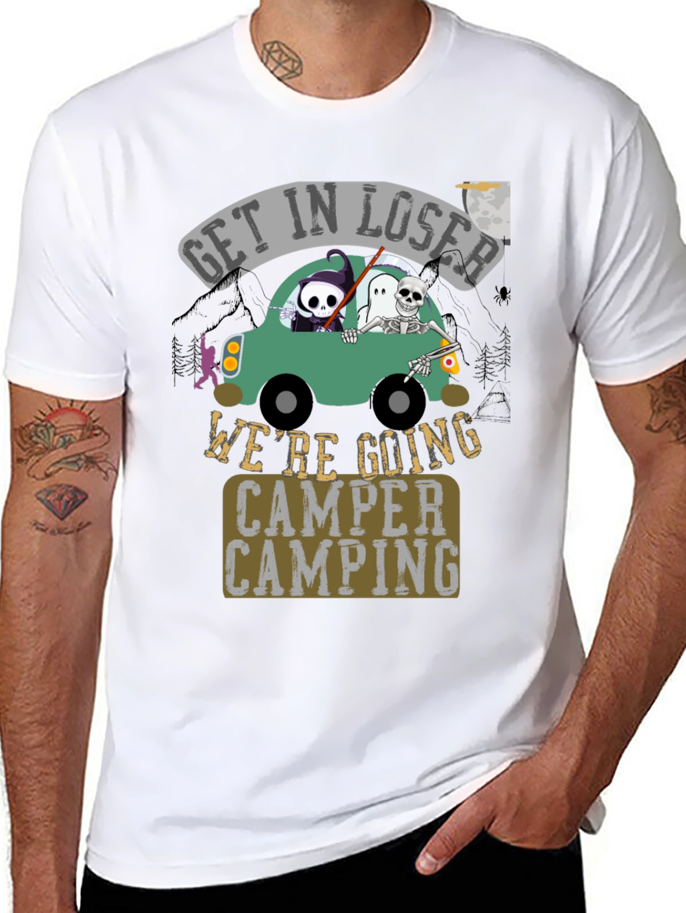 Get in Loser Were Going Camper Camping Halloween T-Shirt