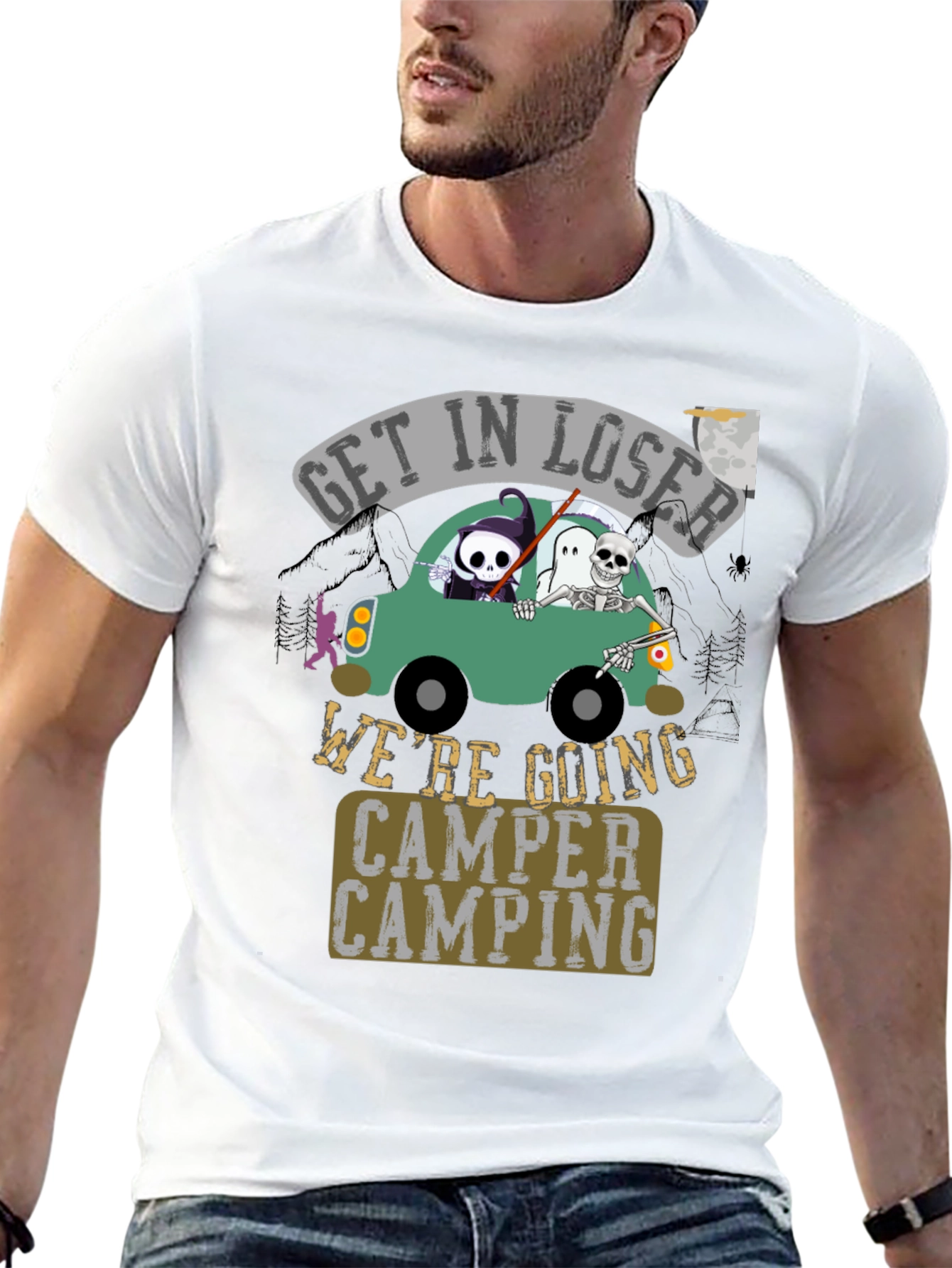 Get in Loser Were Going Camper Camping Halloween T-Shirt