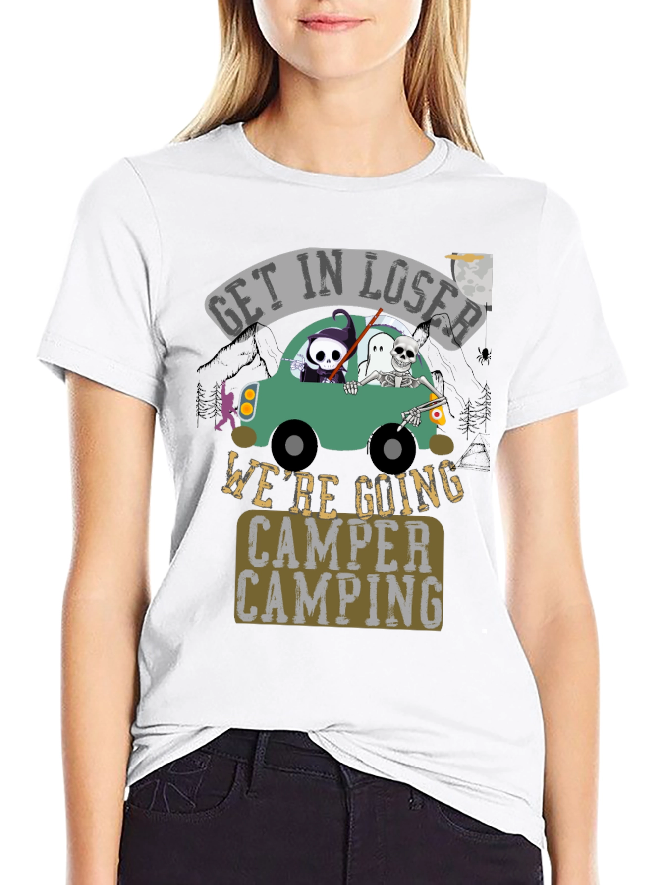Get in Loser Were Going Camper Camping Halloween T-Shirt