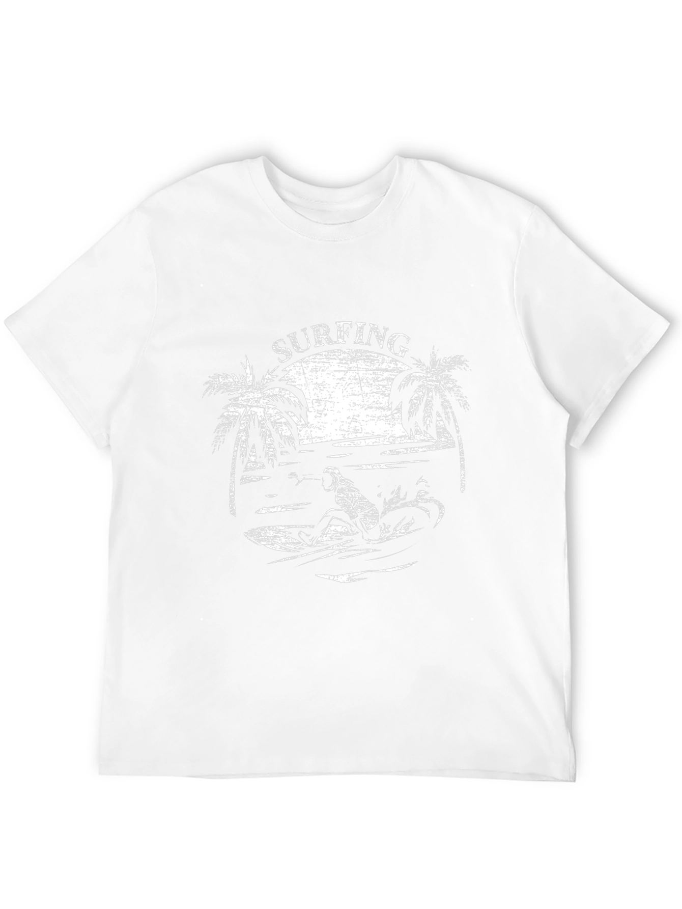 Surfing Graphic T-Shirt - Black Cotton Tee