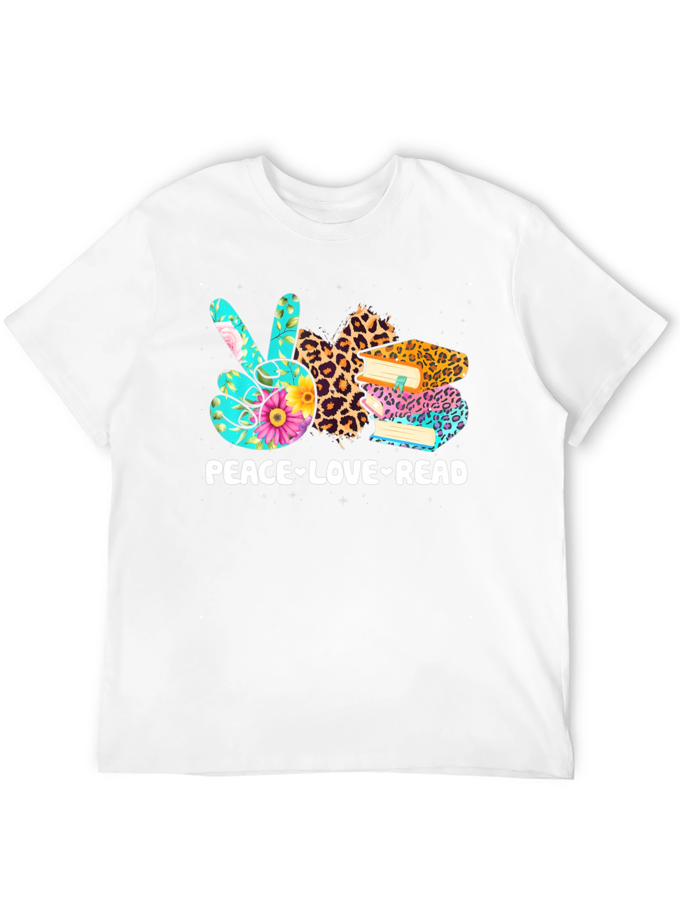 Peace Love Read T-Shirt | Book Lover Tee