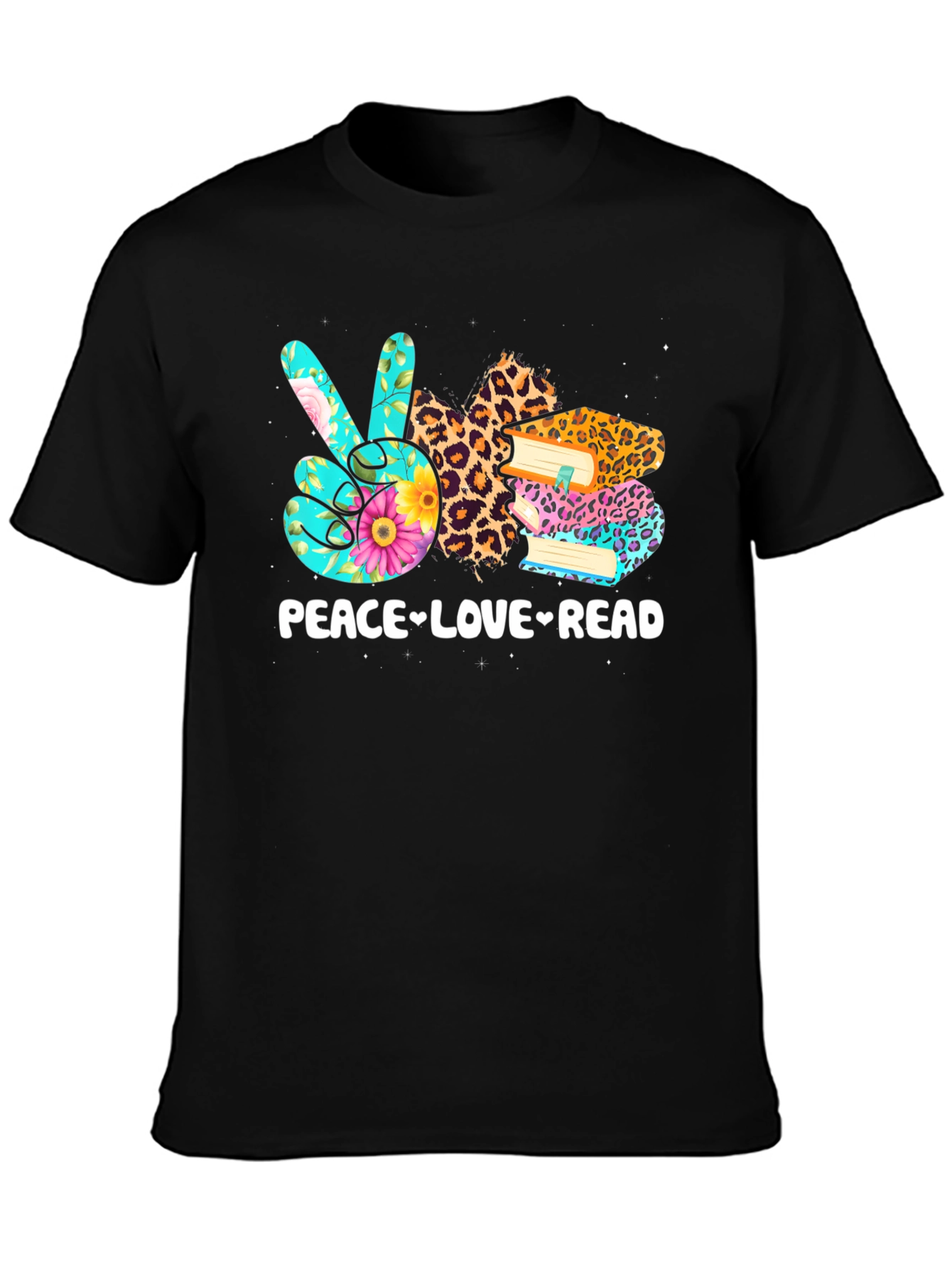 Peace Love Read T-Shirt | Book Lover Tee