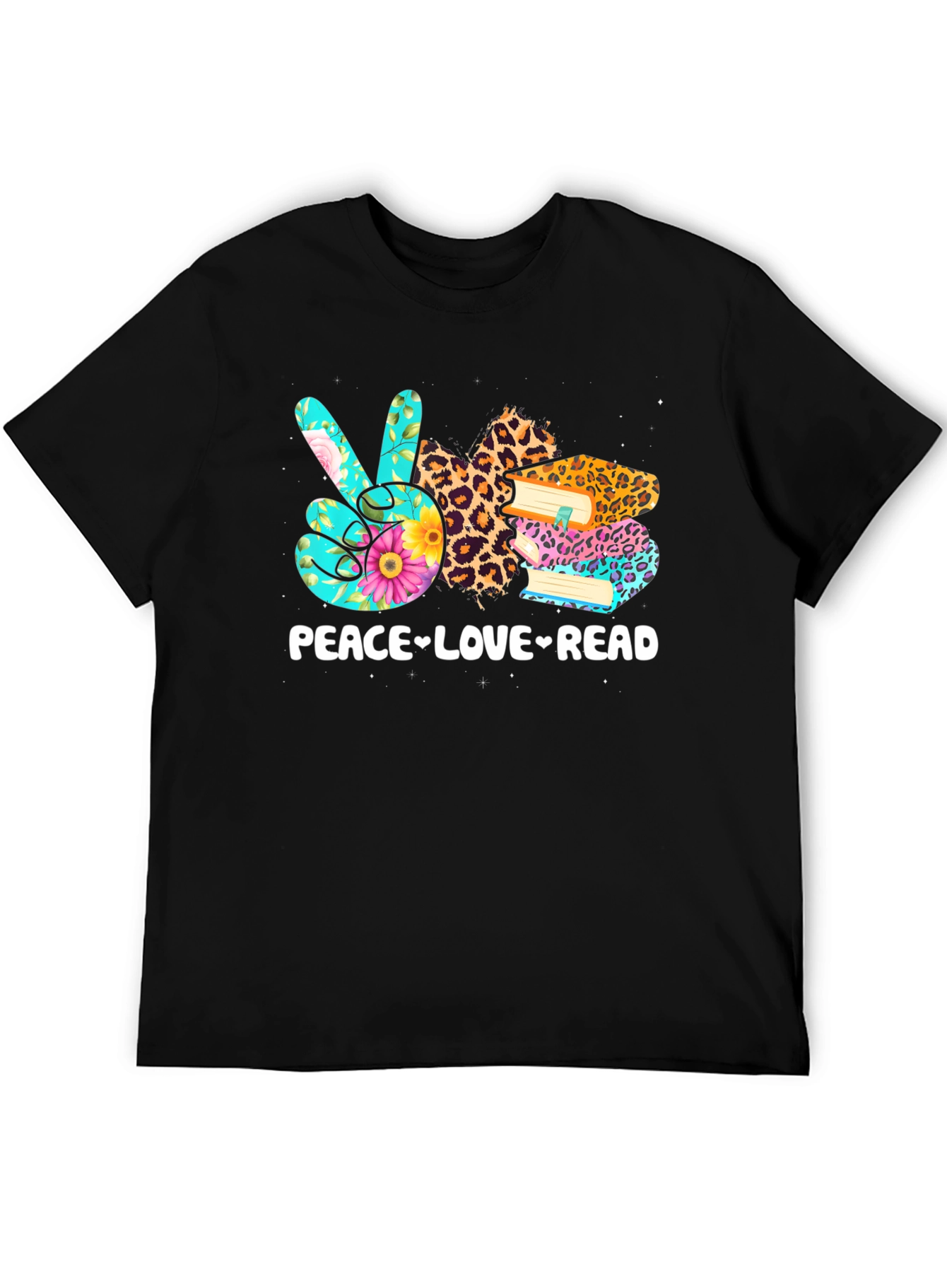 Peace Love Read T-Shirt | Book Lover Tee