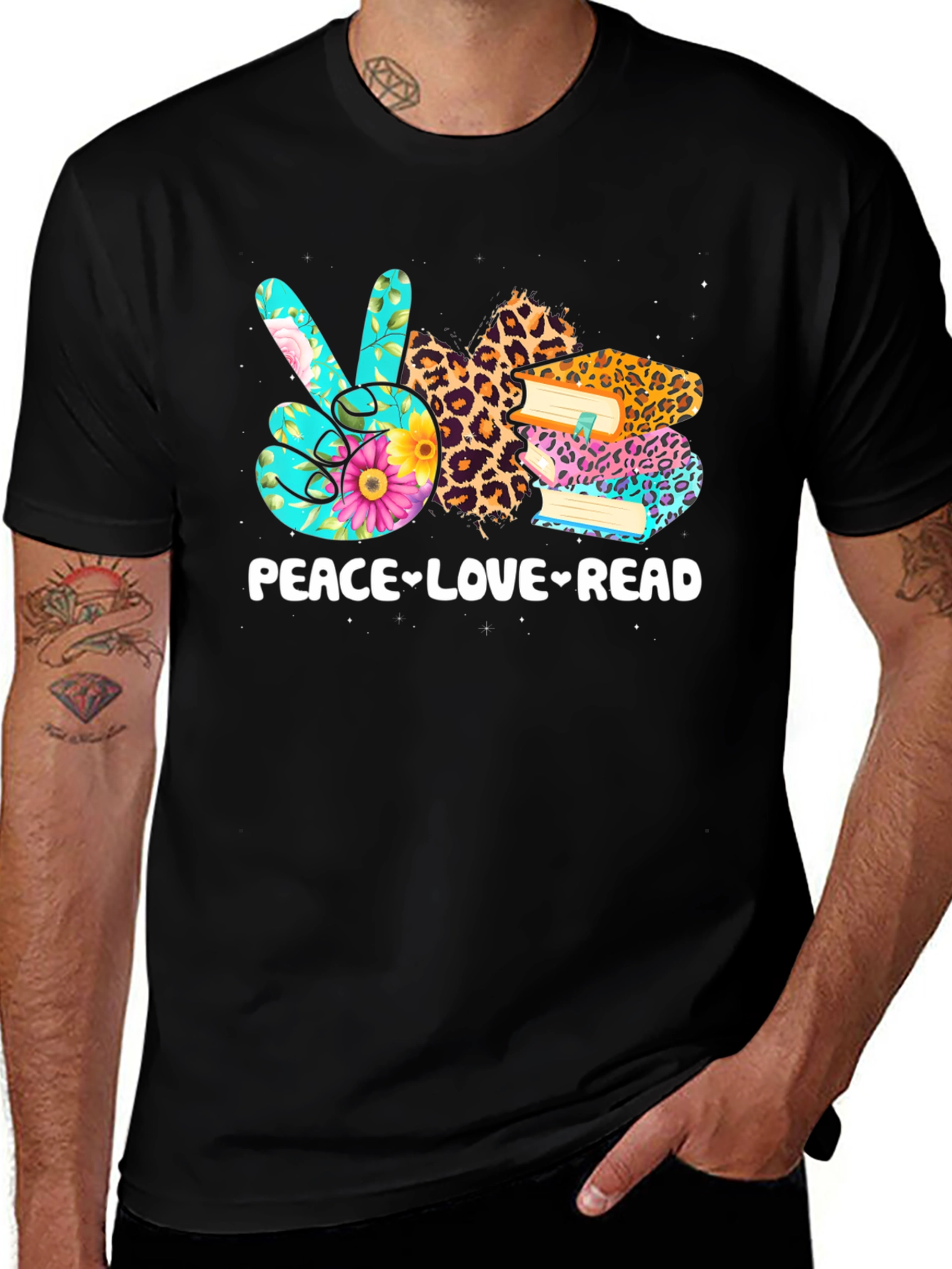 Peace Love Read T-Shirt | Book Lover Tee