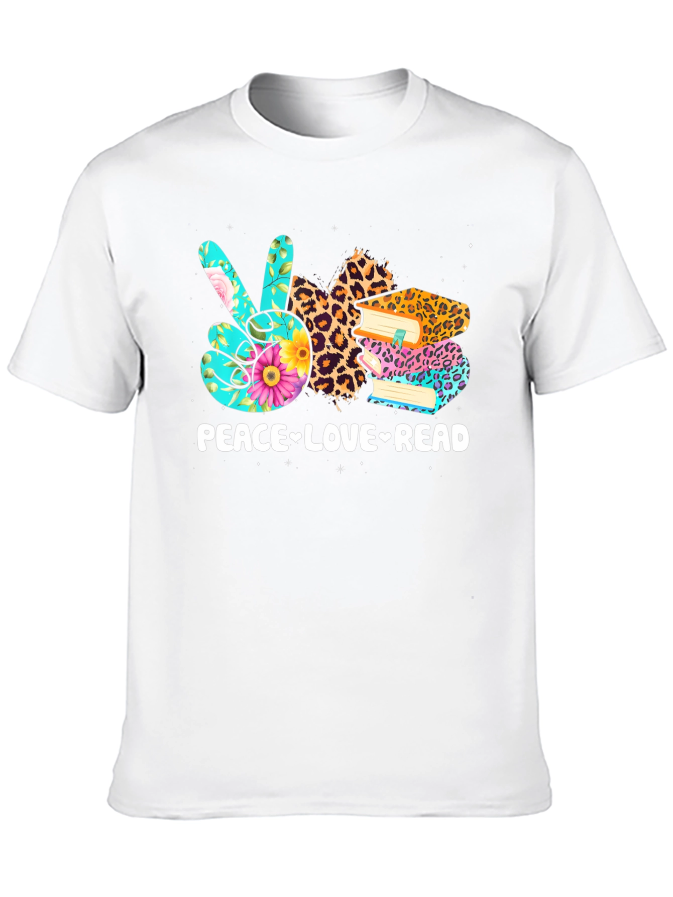 Peace Love Read T-Shirt | Book Lover Tee