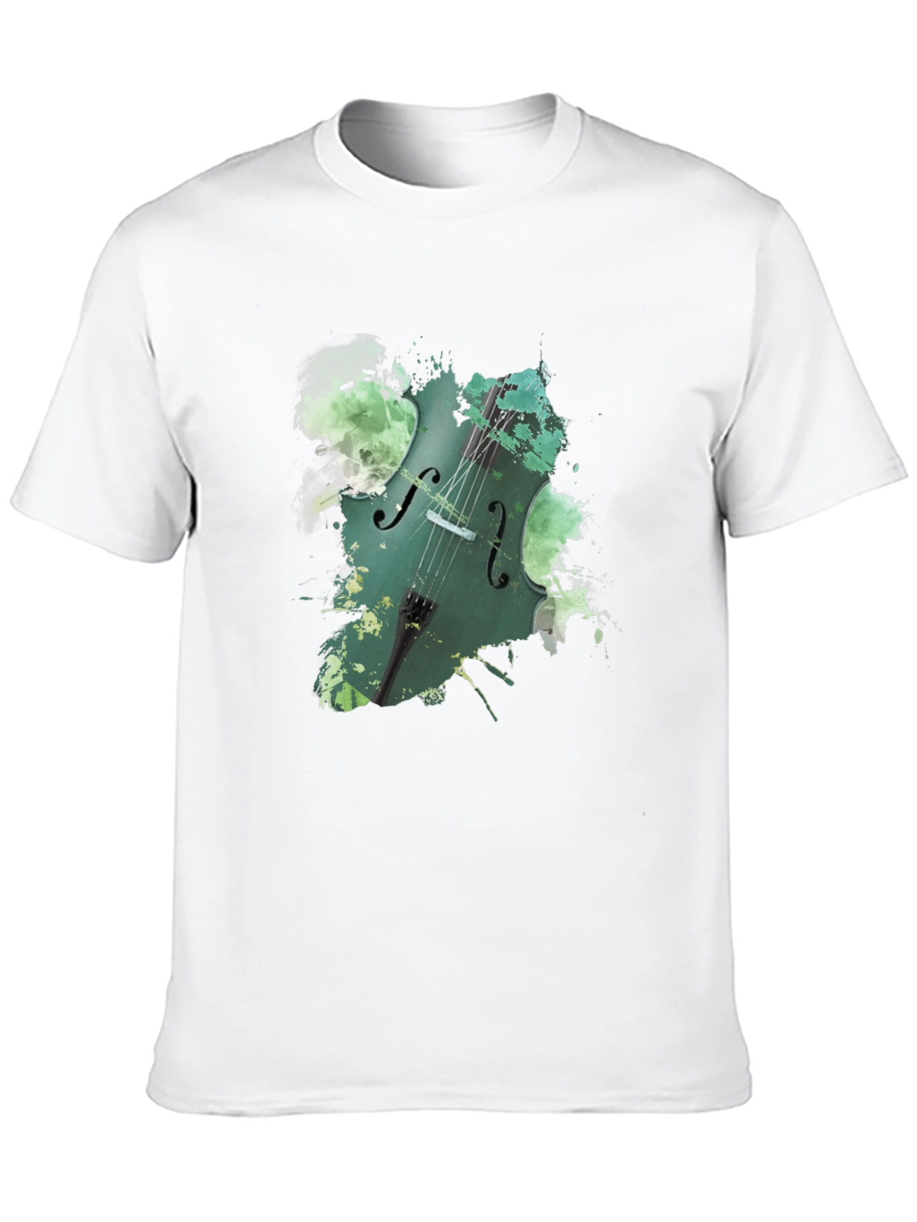 Cello Splash Graphic Black Tee - Musicians Style