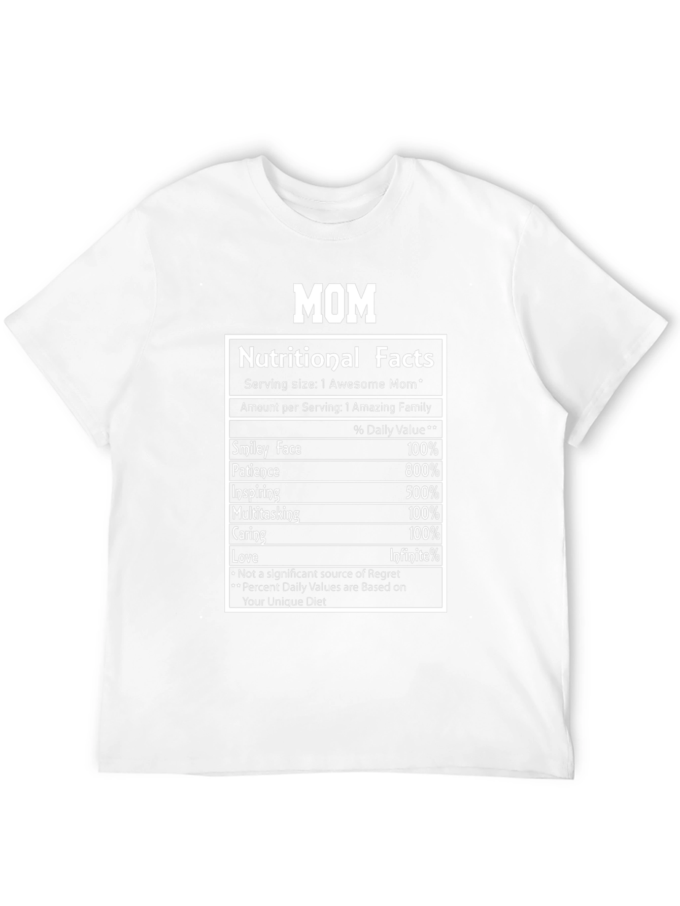 Nutritional Facts Mom T-Shirt - Awesome Mom Gift