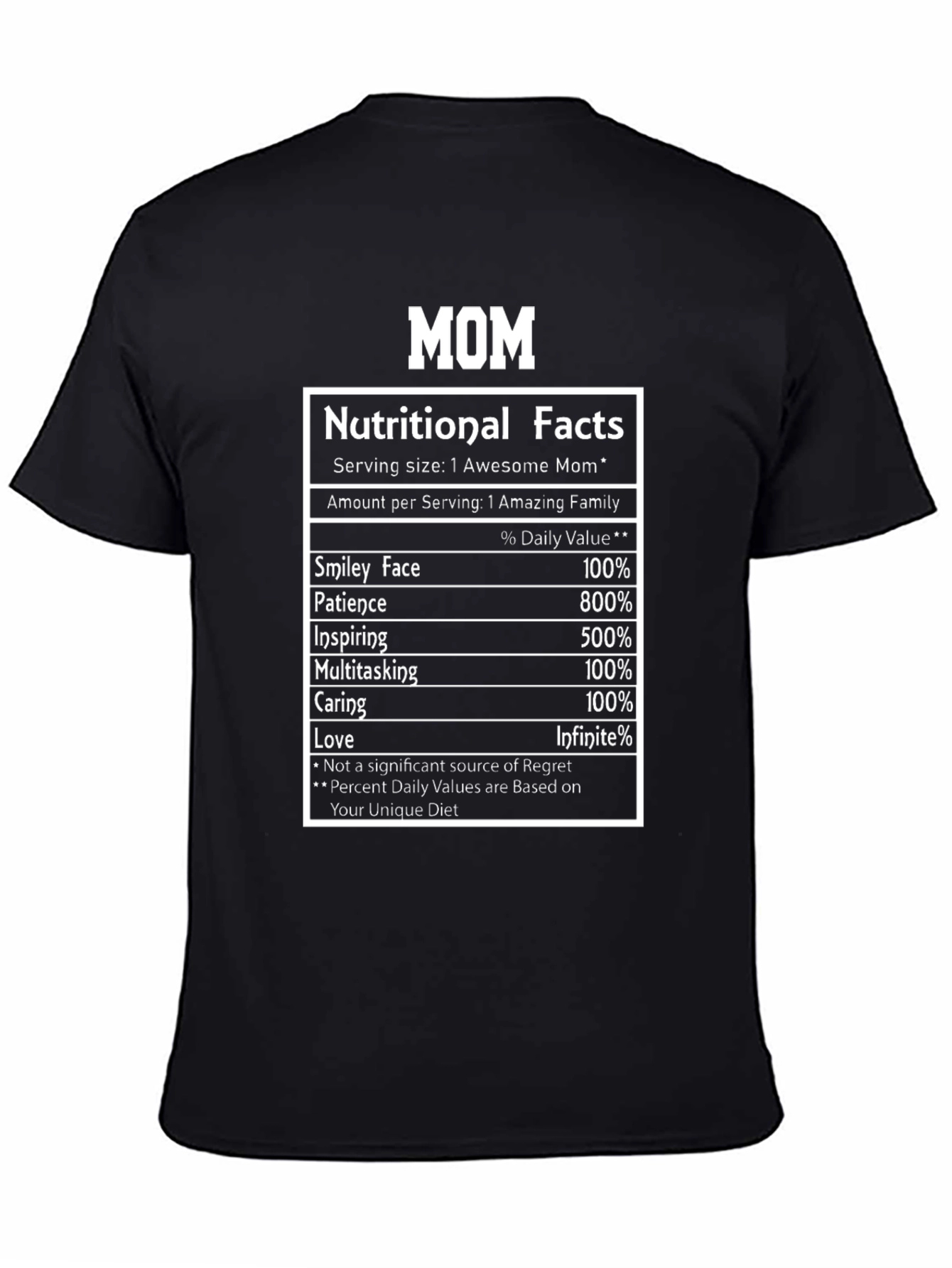 Nutritional Facts Mom T-Shirt - Awesome Mom Gift