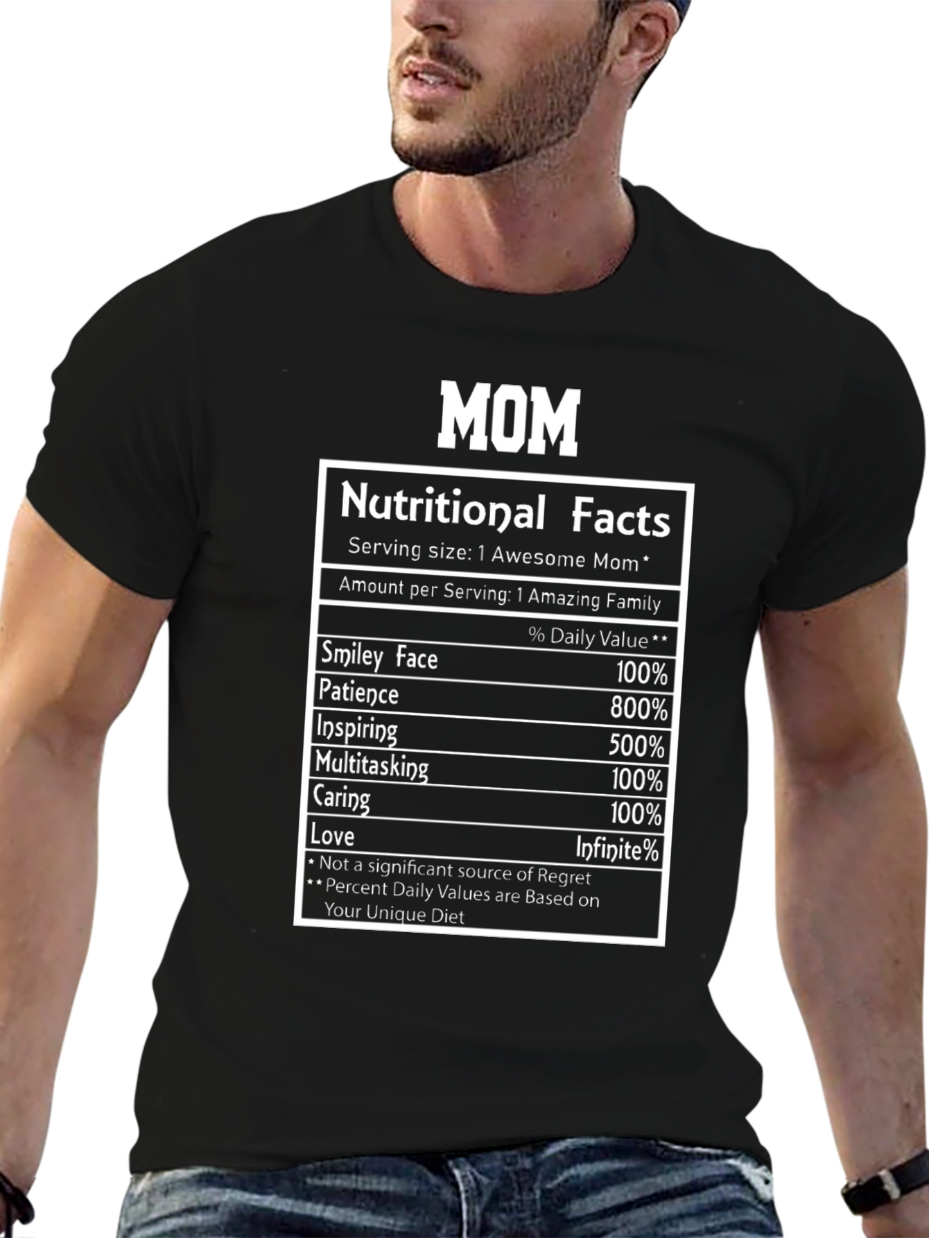 Nutritional Facts Mom T-Shirt - Awesome Mom Gift