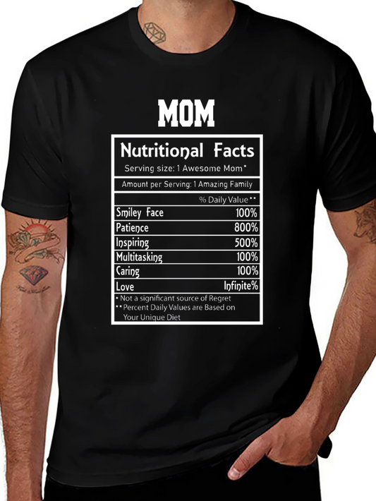 Nutritional Facts Mom T-Shirt - Awesome Mom Gift