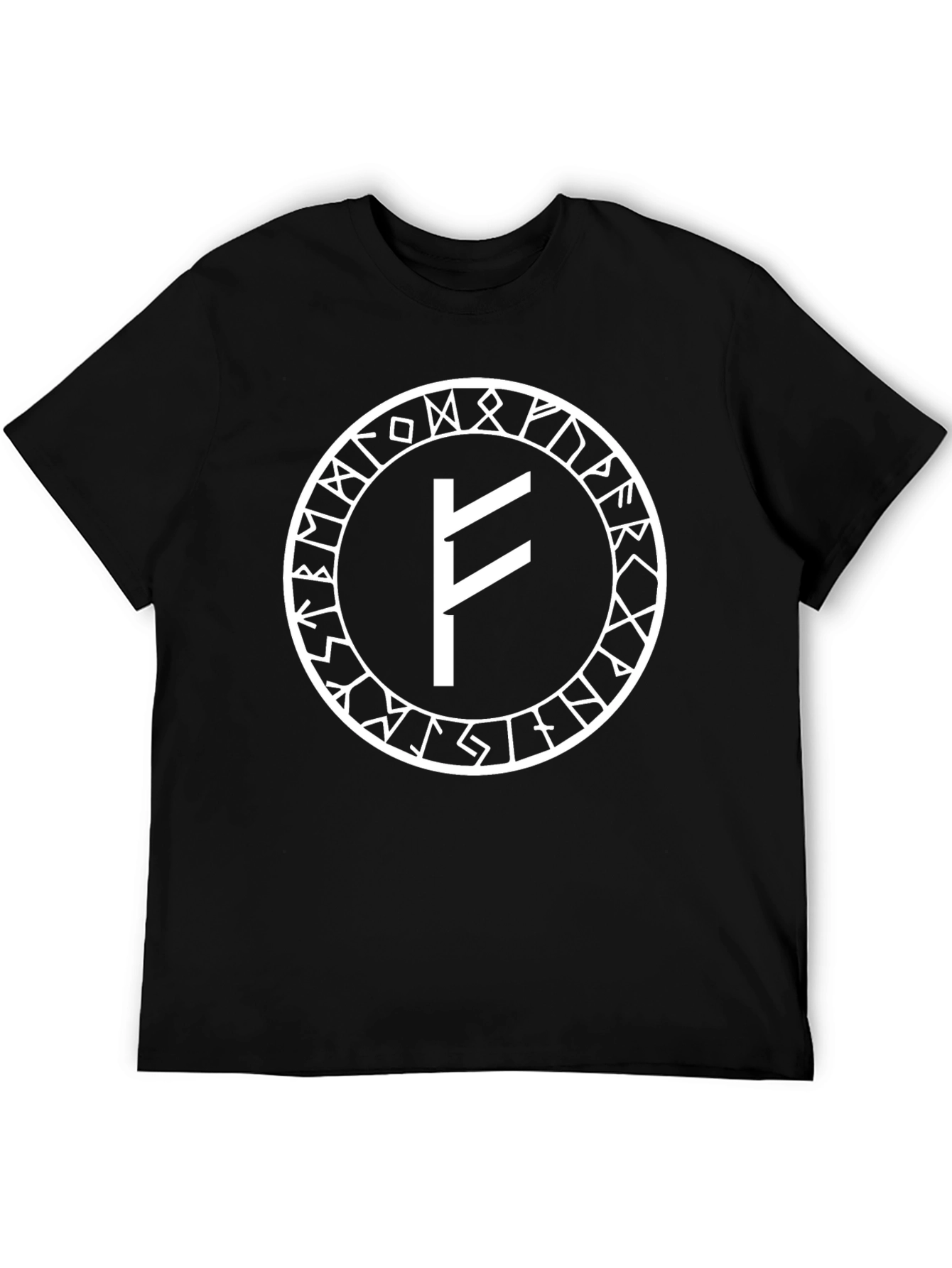 Viking Rune T-Shirt - Black Norse Symbol Design