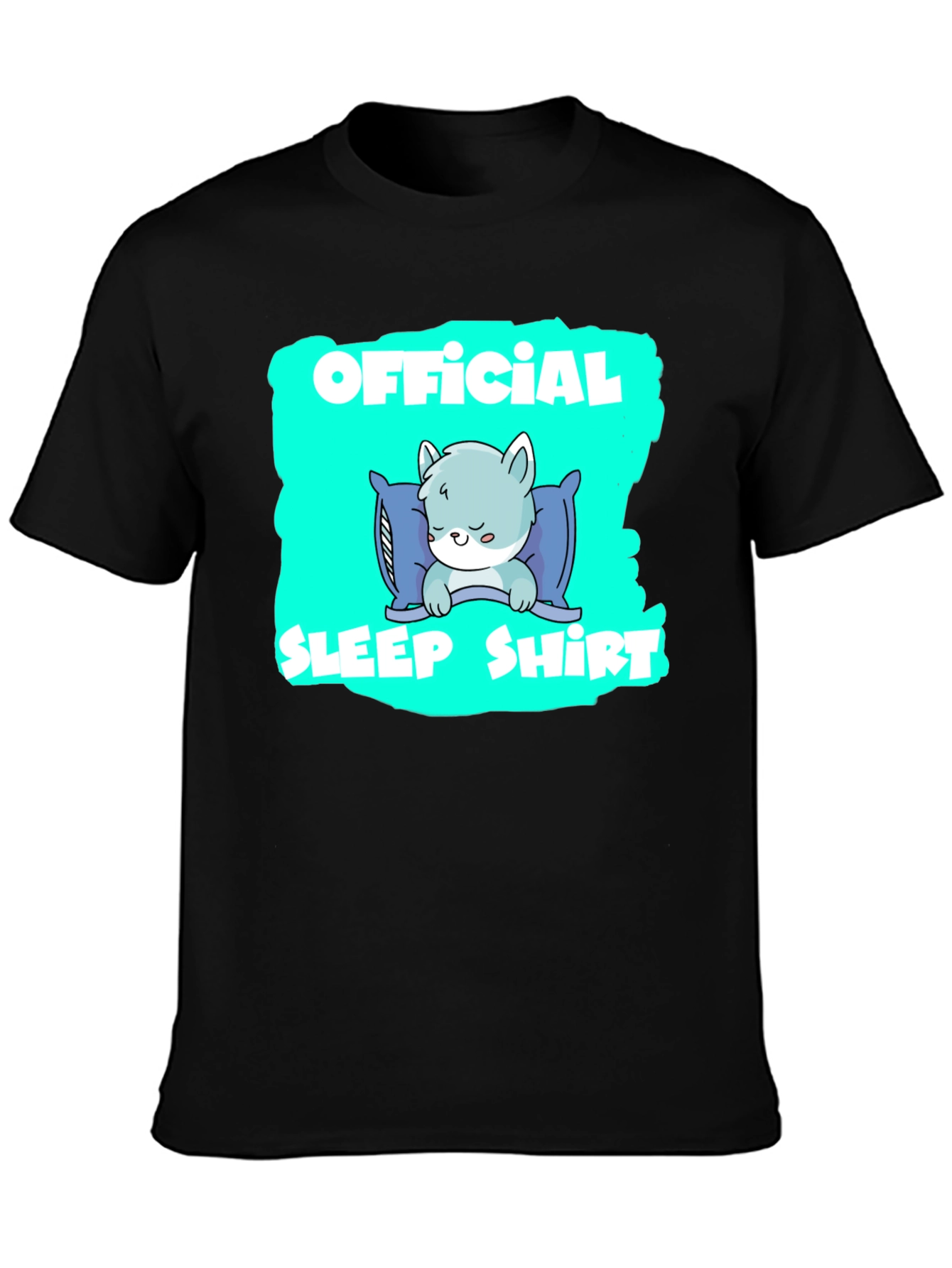 Official Sleep Shirt - Cute Cartoon Cat T-Shirt
