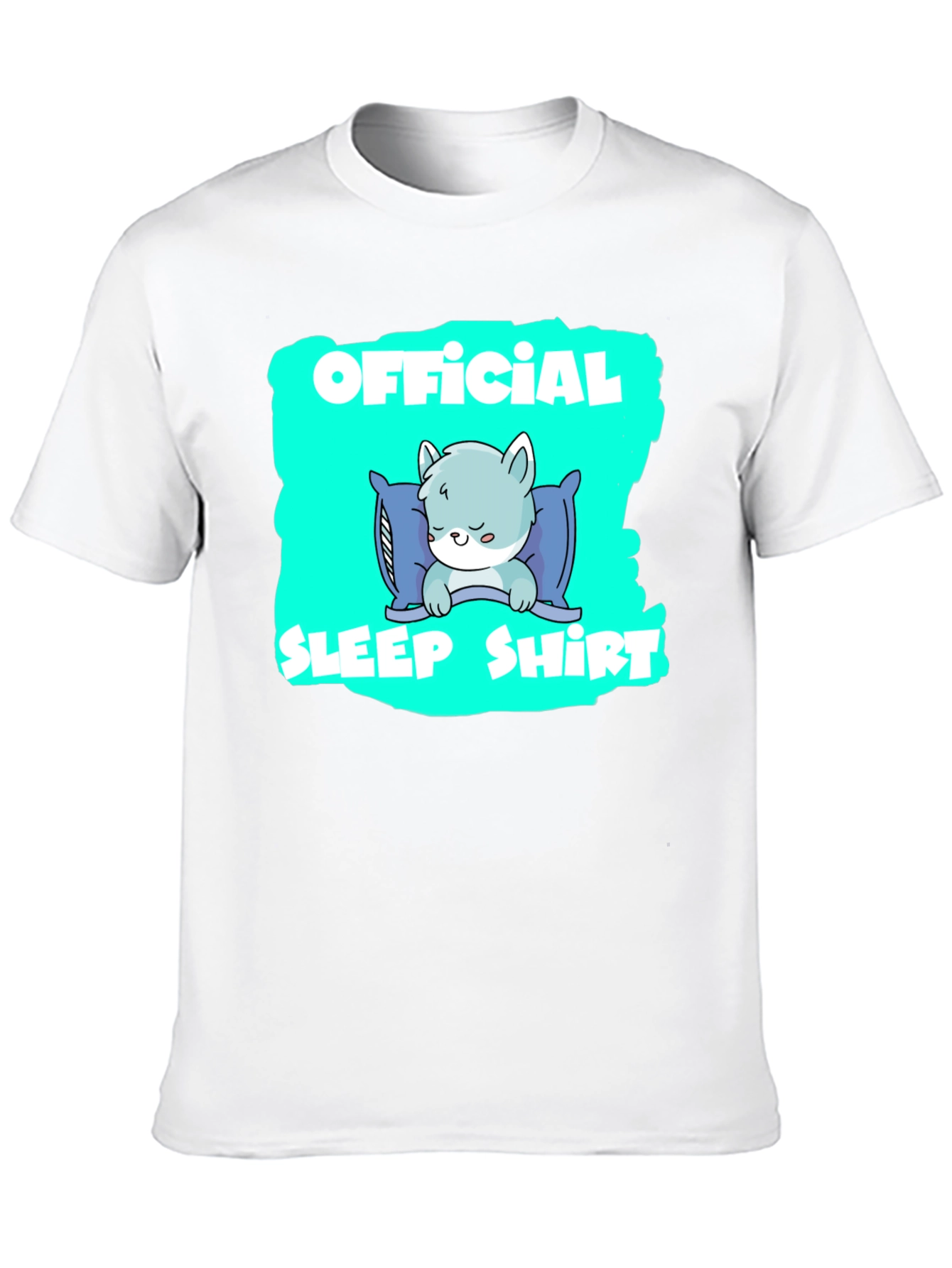 Official Sleep Shirt - Cute Cartoon Cat T-Shirt