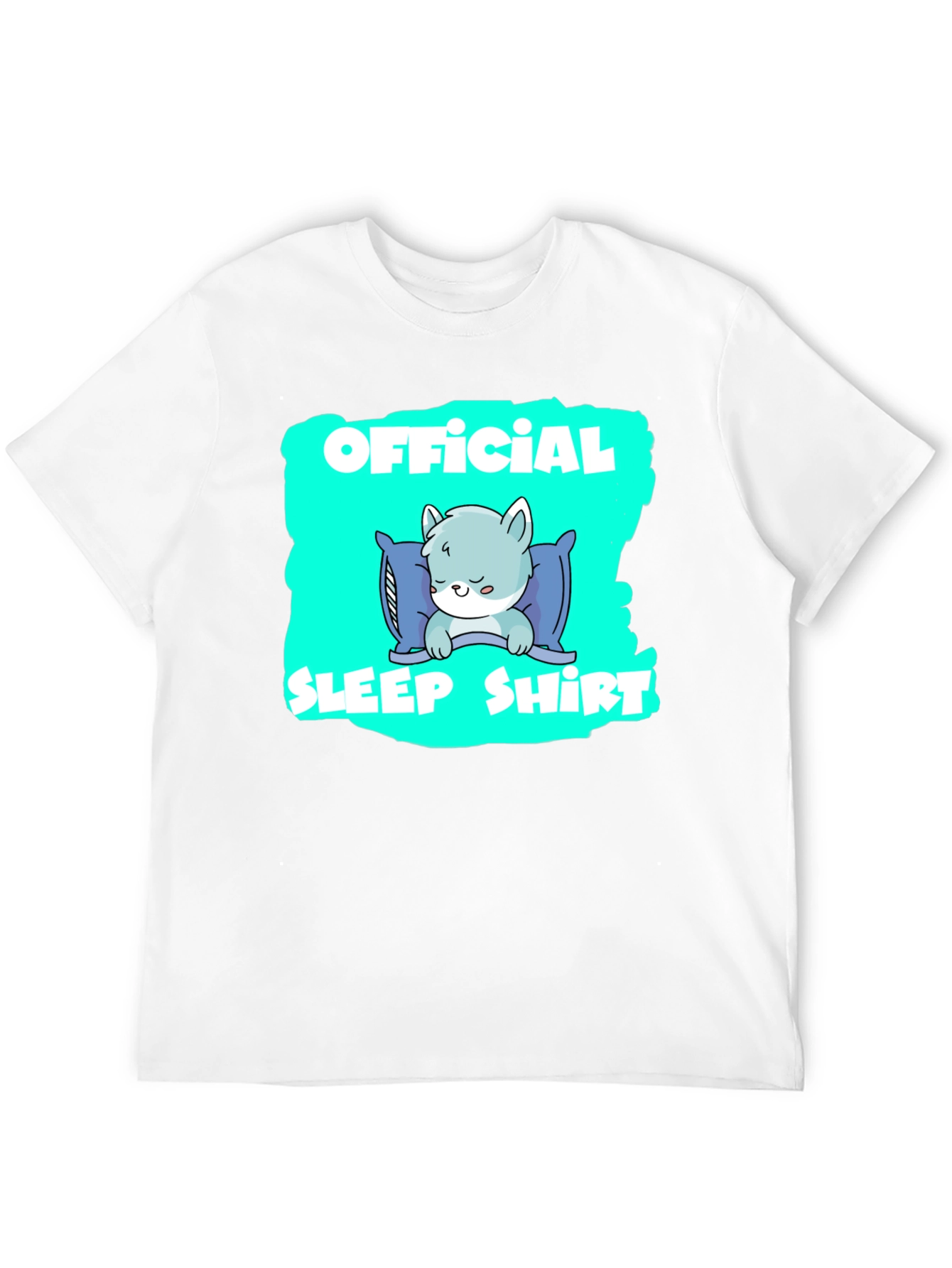 Official Sleep Shirt - Cute Cartoon Cat T-Shirt