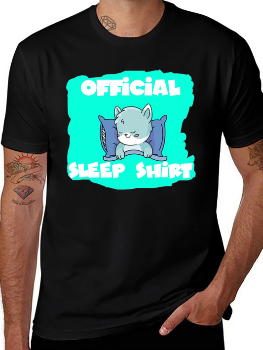 Official Sleep Shirt - Cute Cartoon Cat T-Shirt