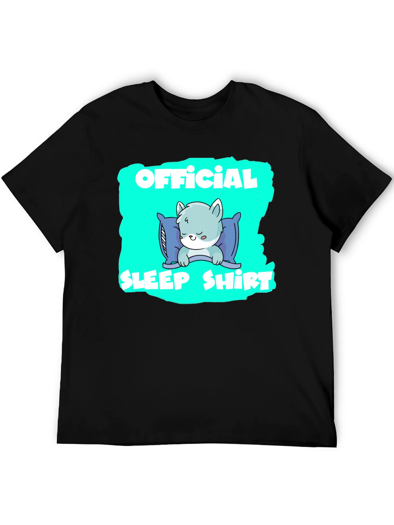Official Sleep Shirt - Cute Cartoon Cat T-Shirt