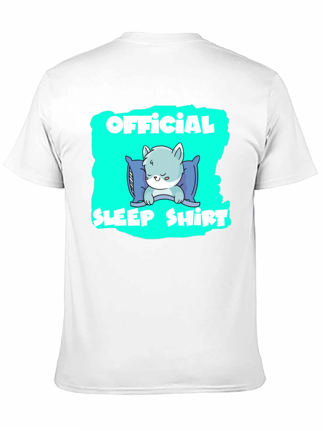 Official Sleep Shirt - Cute Cartoon Cat T-Shirt