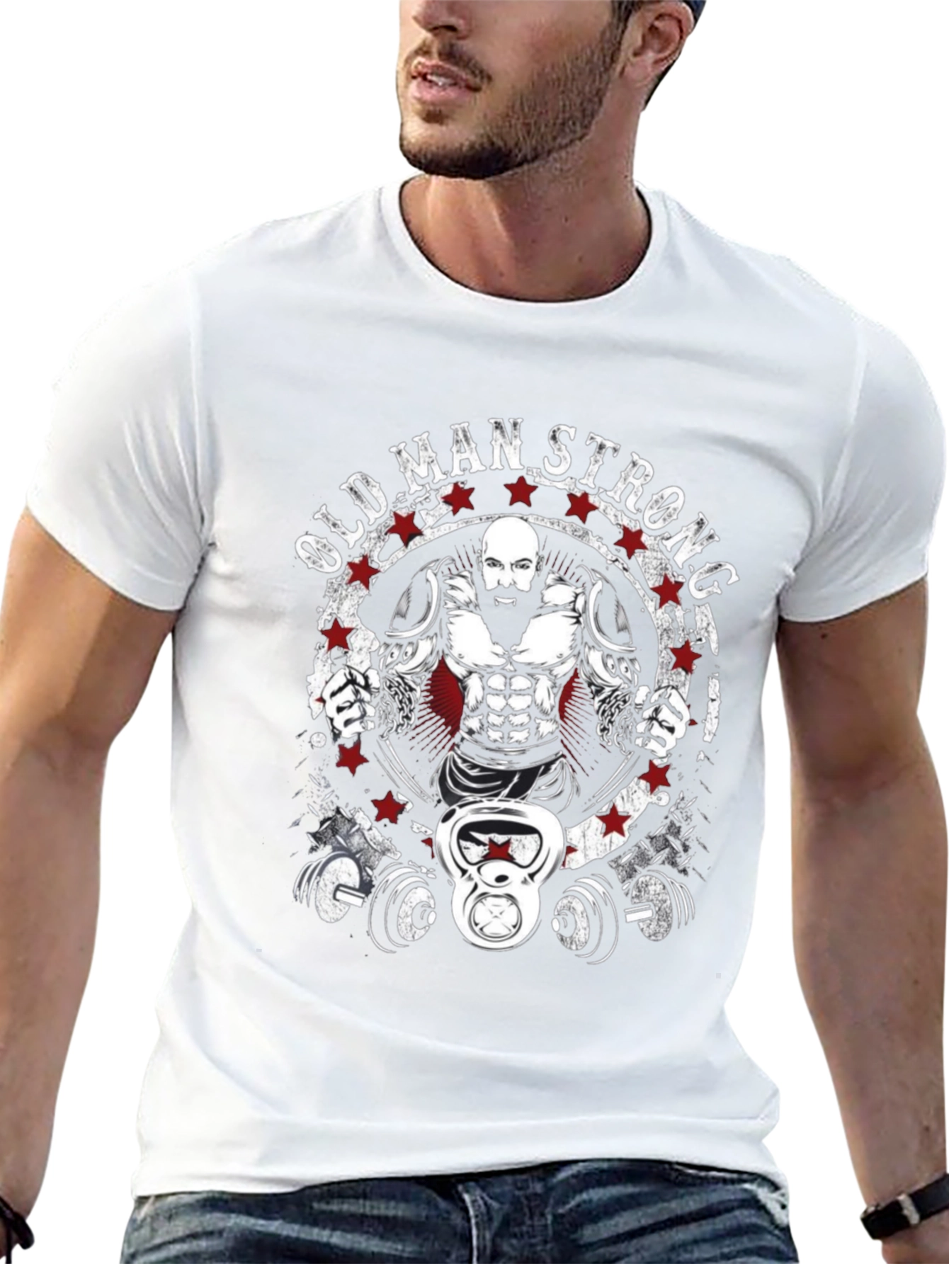 Old Man Strong Graphic T-Shirt