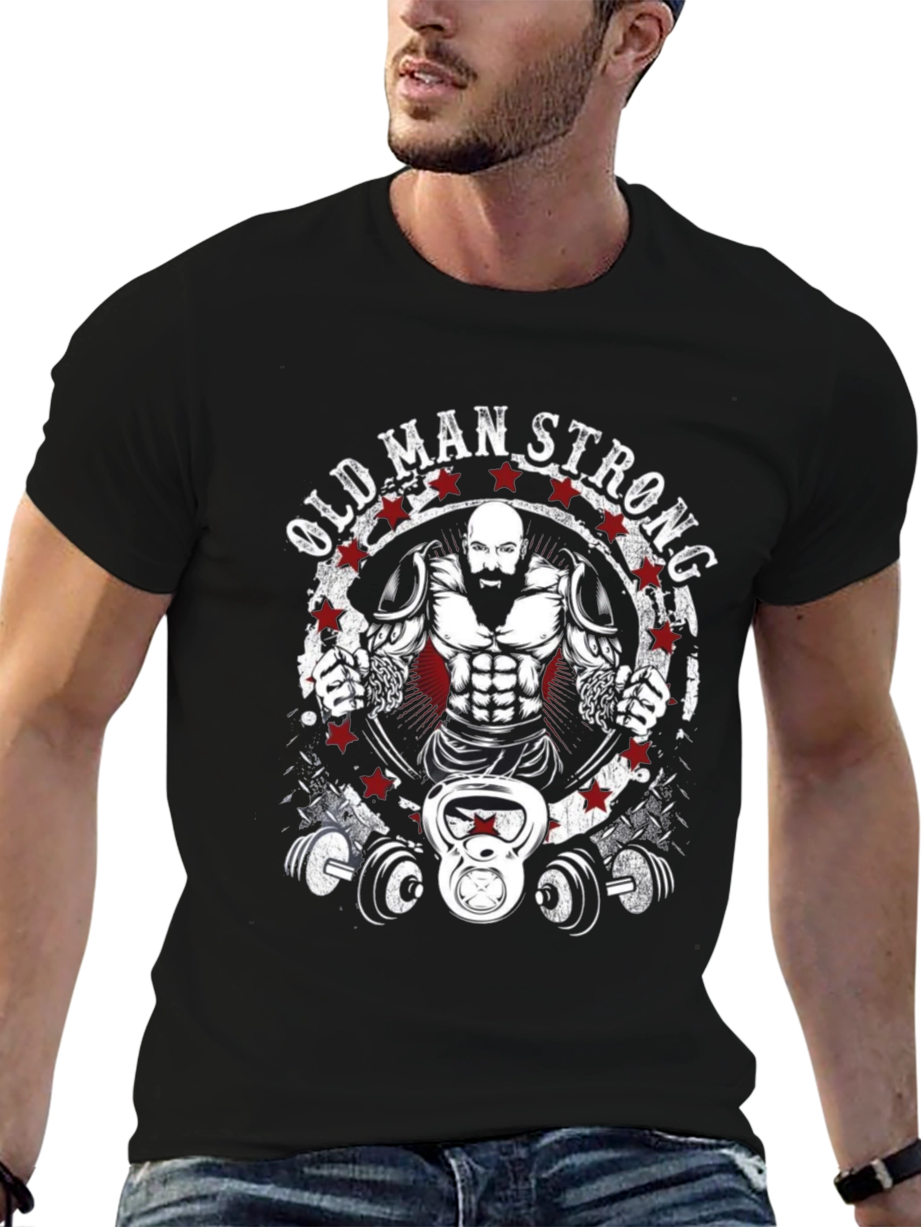 Old Man Strong Graphic T-Shirt