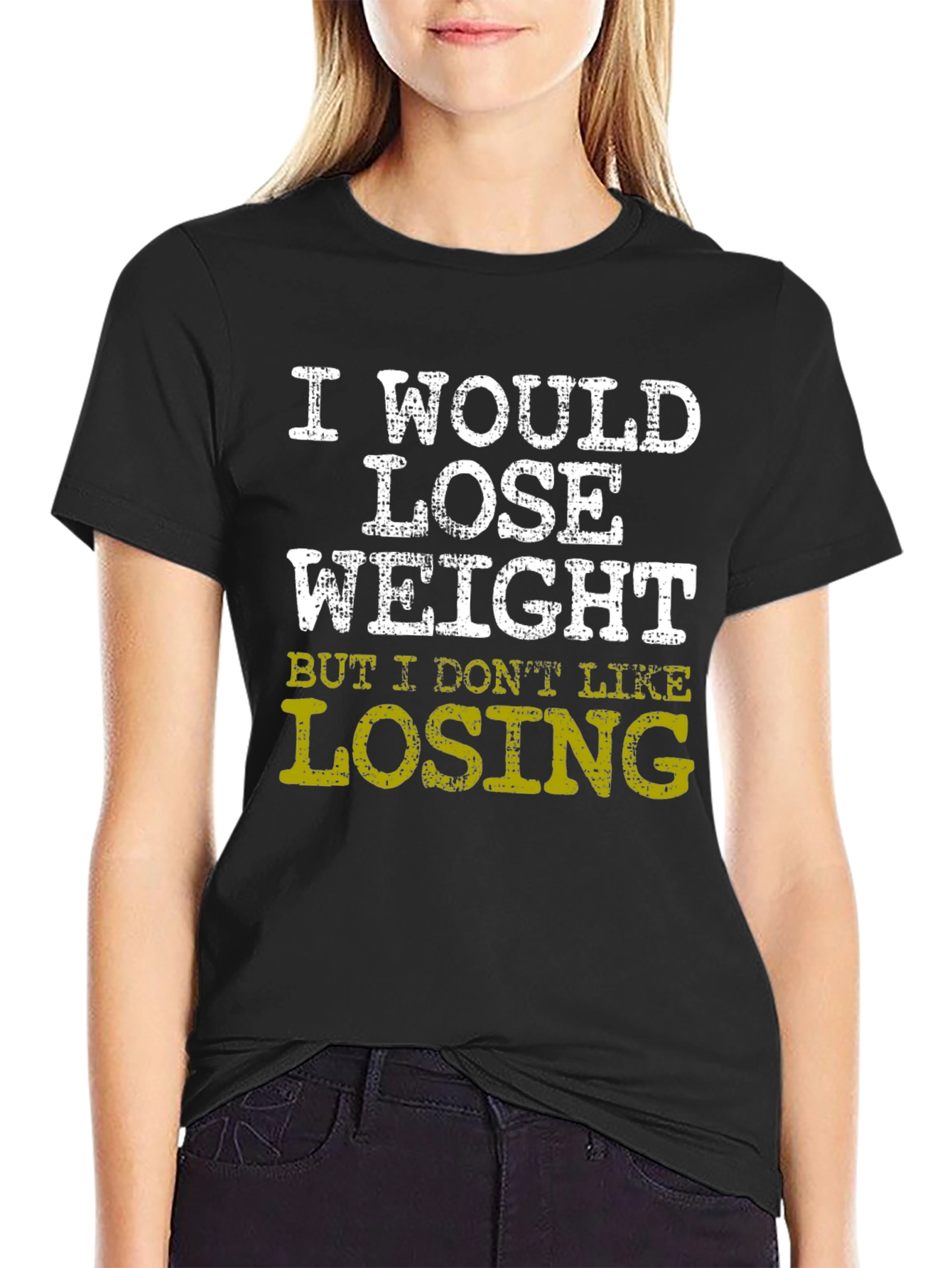Funny Weight Loss T-Shirt - I Dont Like Losing