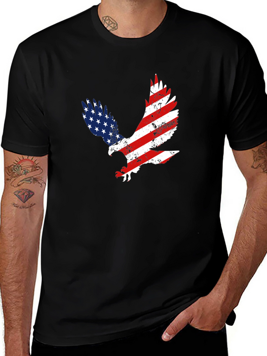 American Flag Eagle Graphic T-Shirt