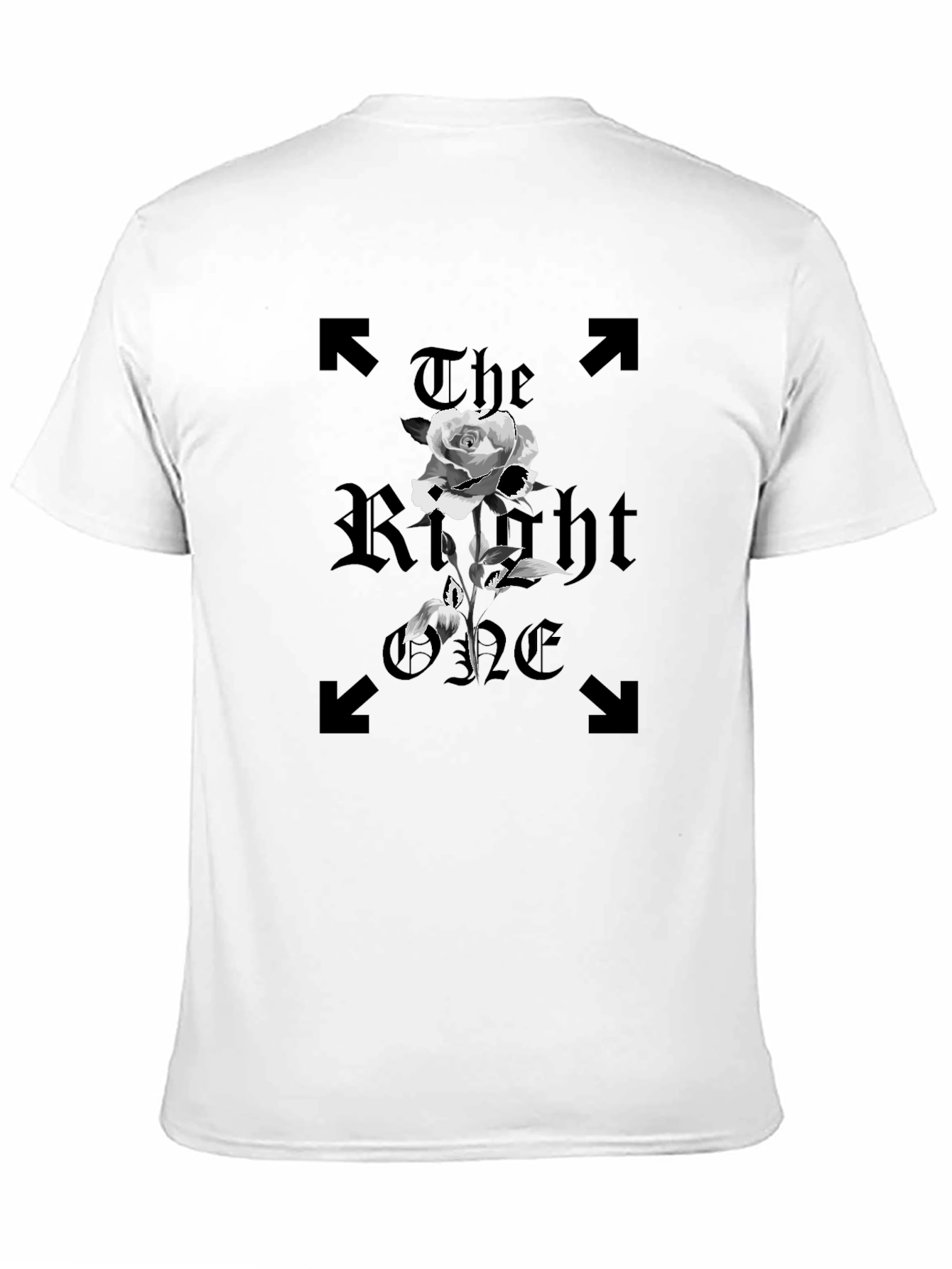 The Right One Rose Graphic Tee - Black