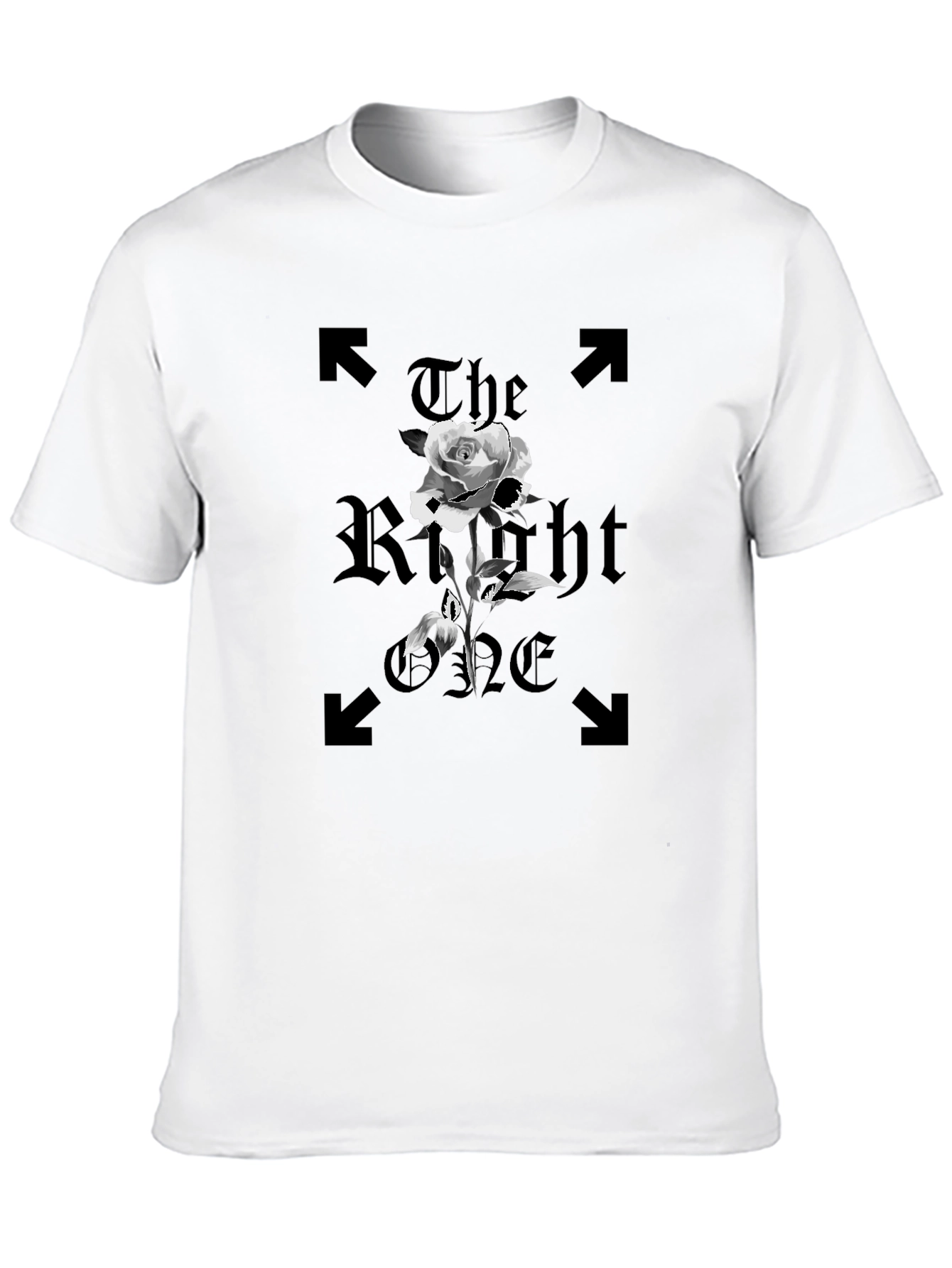 The Right One Rose Graphic Tee - Black
