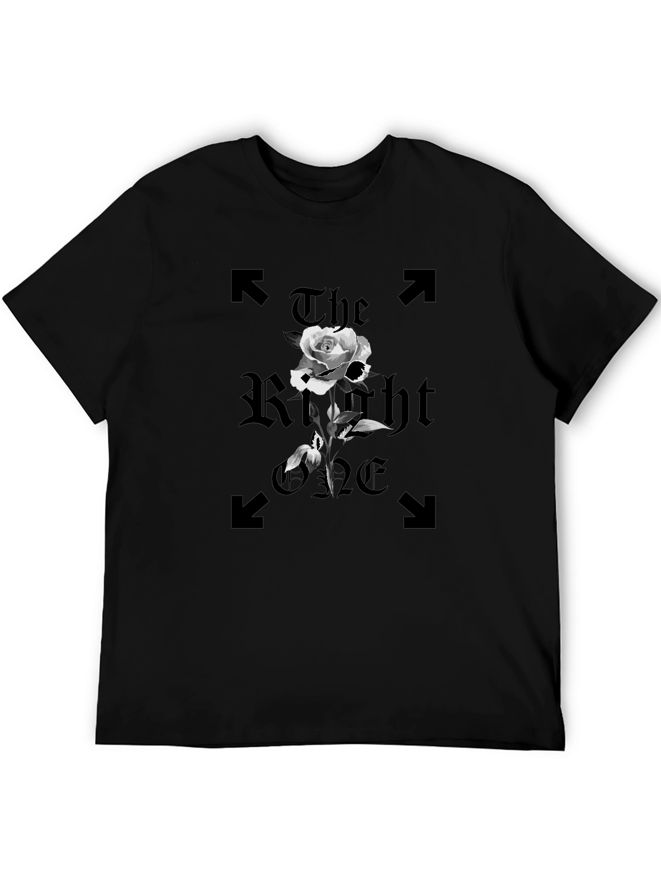 The Right One Rose Graphic Tee - Black