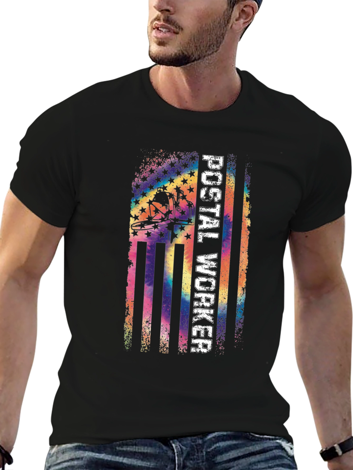 Postal Worker Pride T-Shirt - US Flag Design