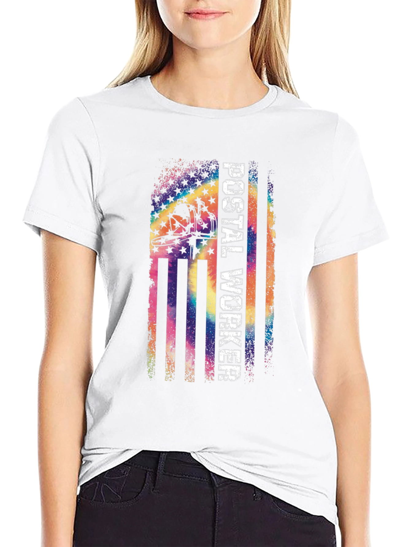 Postal Worker Pride T-Shirt - US Flag Design