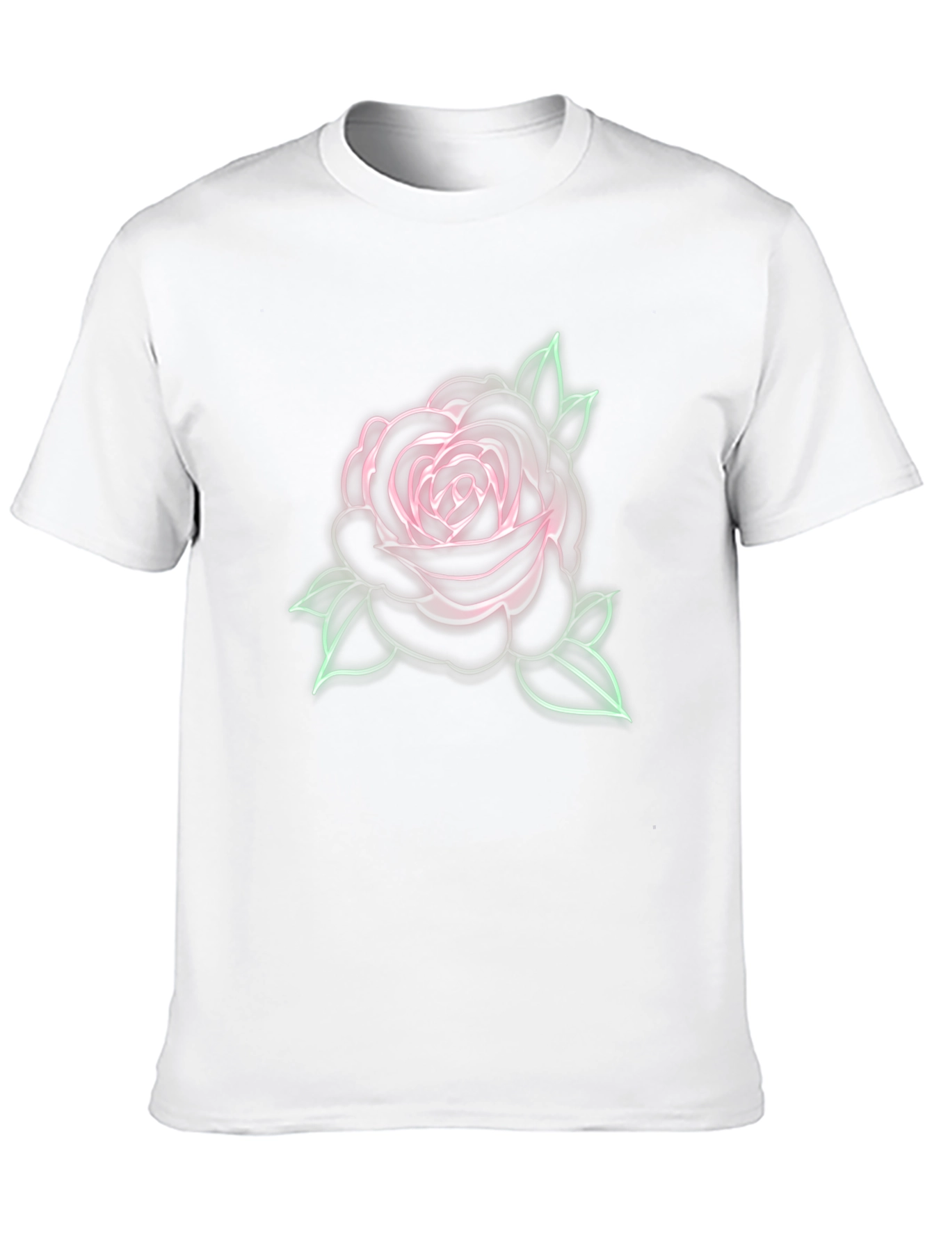 Neon Rose Graphic T-Shirt - Stylish Casual Wear