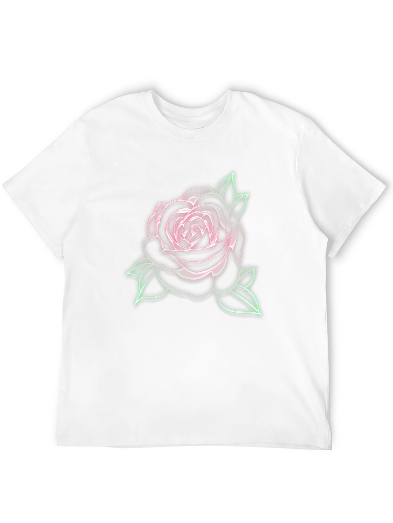 Neon Rose Graphic T-Shirt - Stylish Casual Wear