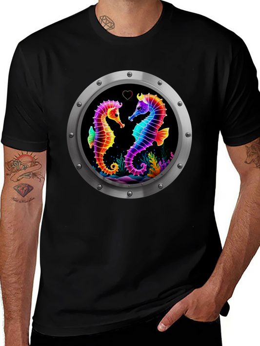 Rainbow Seahorse Love T-Shirt