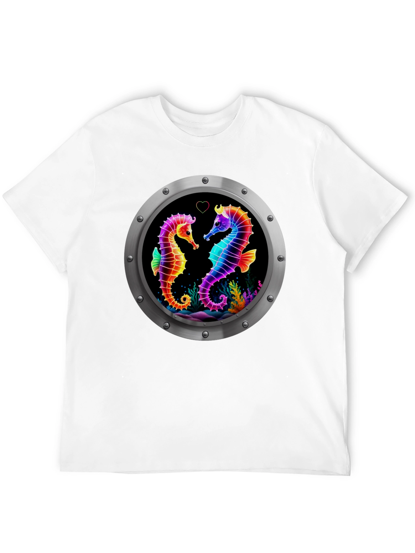 Rainbow Seahorse Love T-Shirt