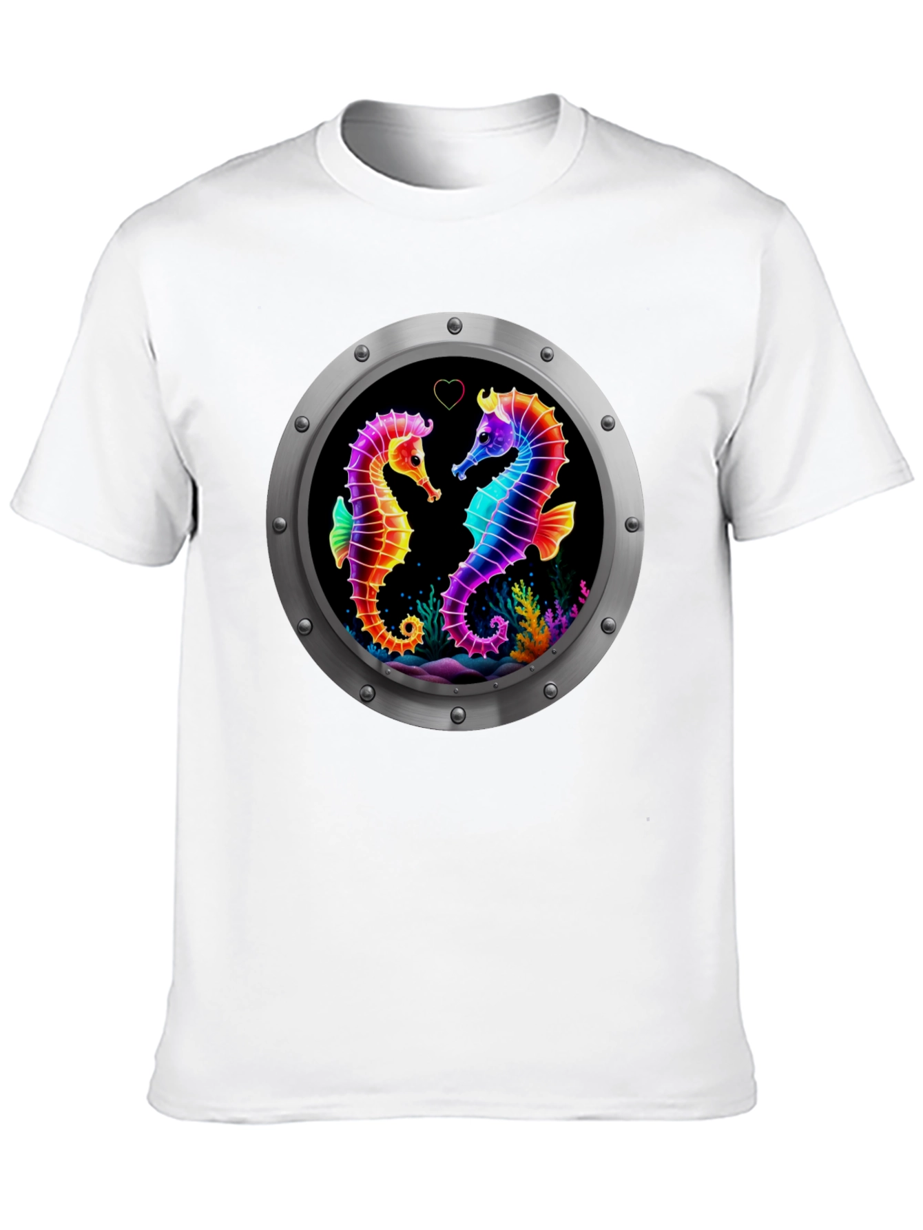 Rainbow Seahorse Love T-Shirt