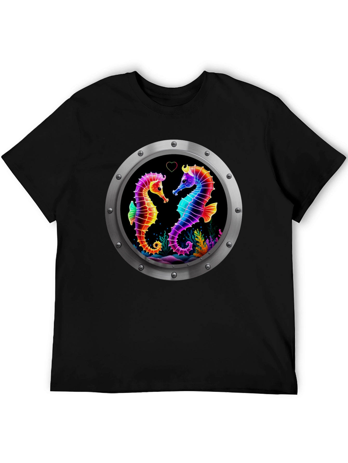 Rainbow Seahorse Love T-Shirt