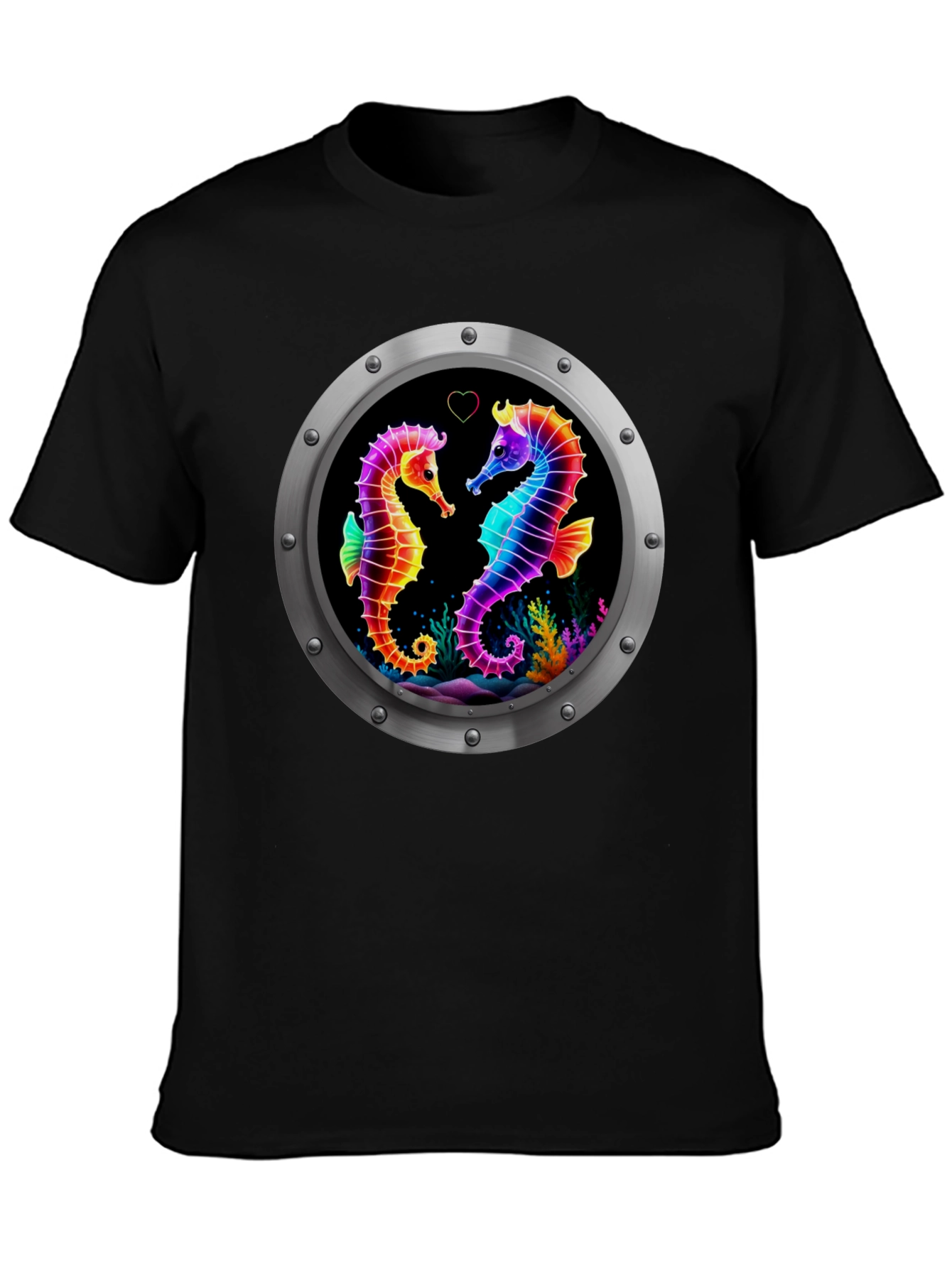 Rainbow Seahorse Love T-Shirt