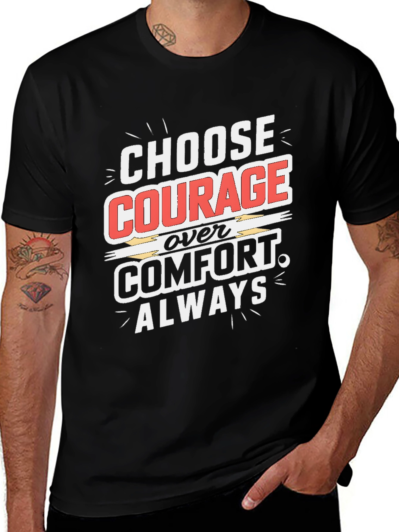 Choose Courage Graphic Tee - Motivational Shirt