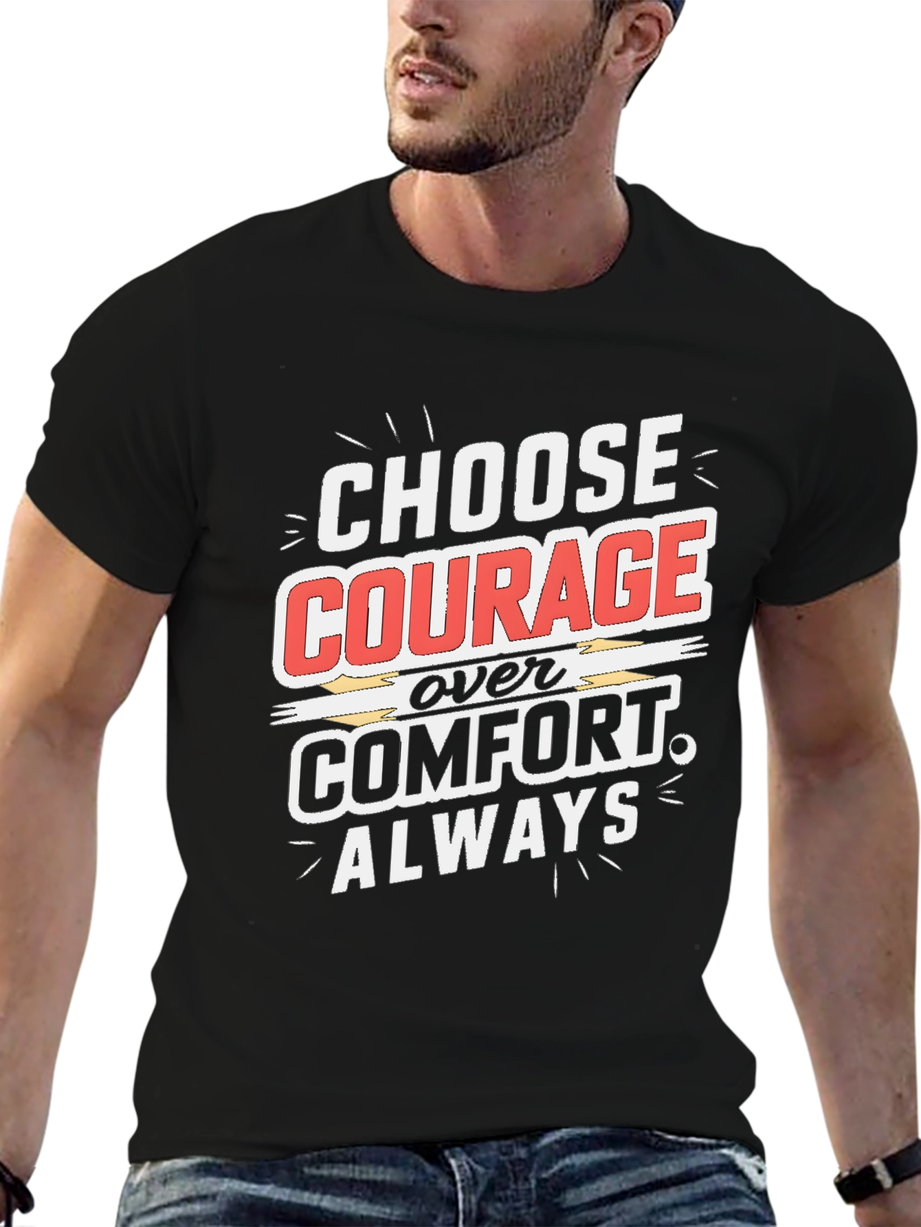Choose Courage Graphic Tee - Motivational Shirt