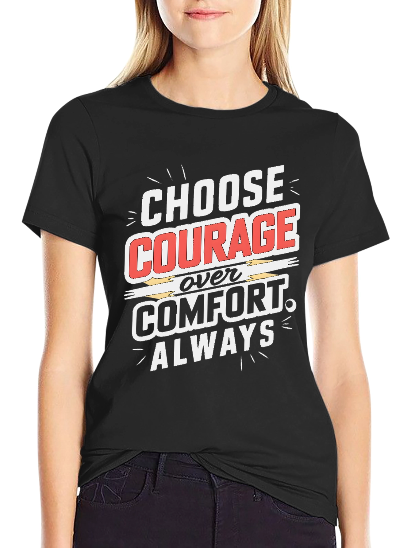 Choose Courage Graphic Tee - Motivational Shirt