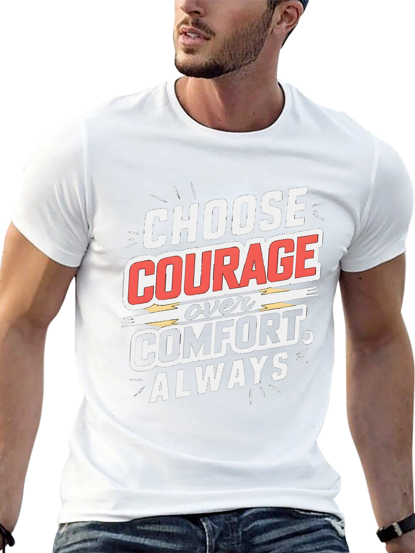 Choose Courage Graphic Tee - Motivational Shirt