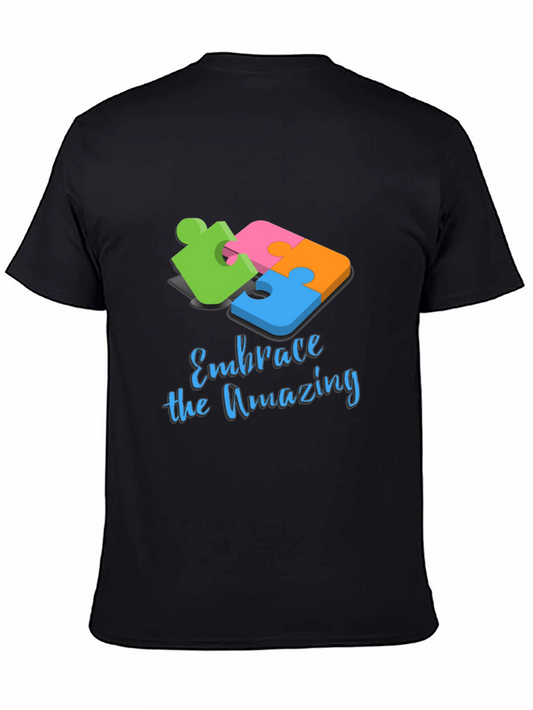 Embrace The Amazing Autism Awareness Puzzle Piece T-Shirt
