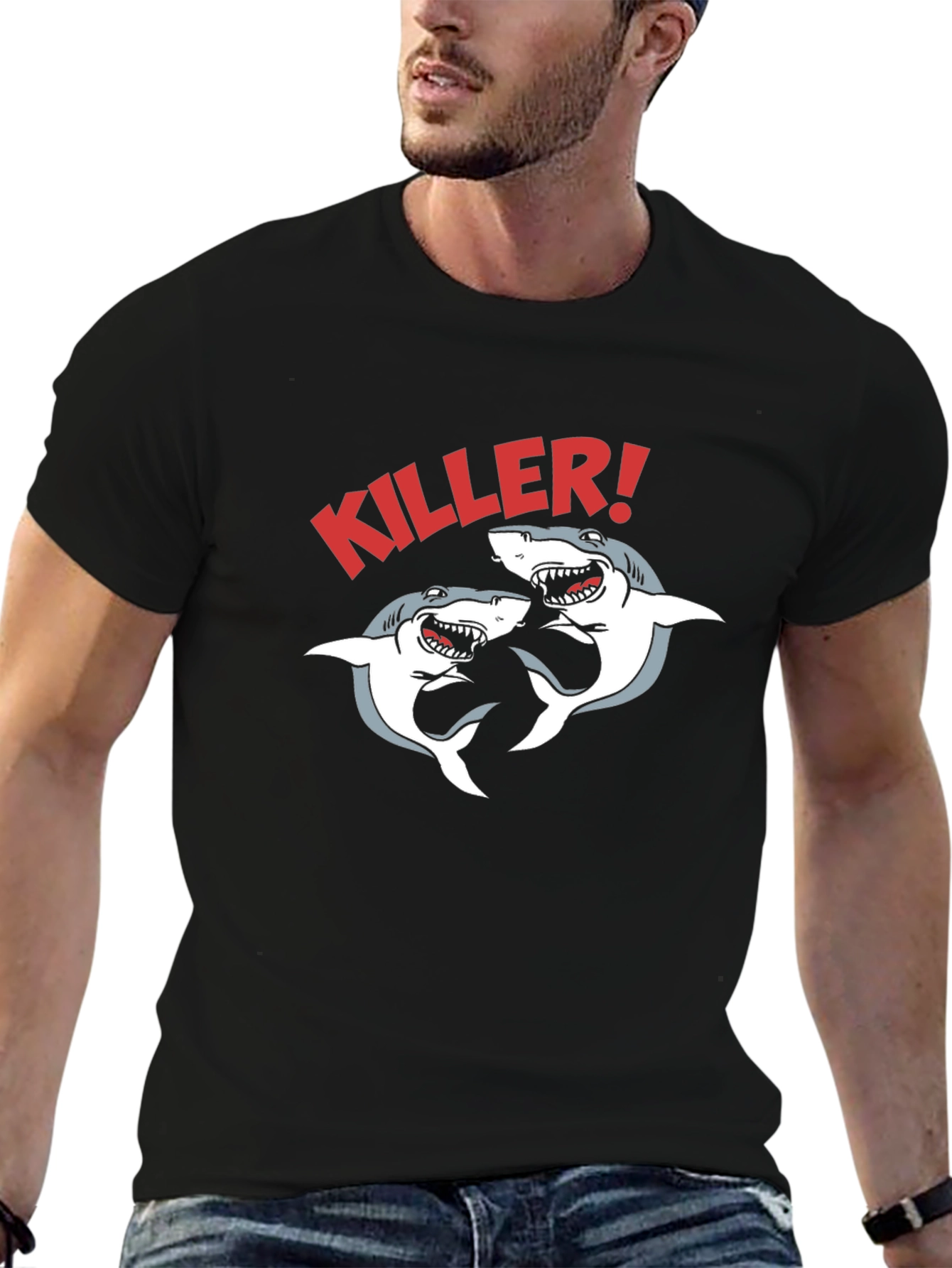 Killer Sharks Graphic T-Shirt