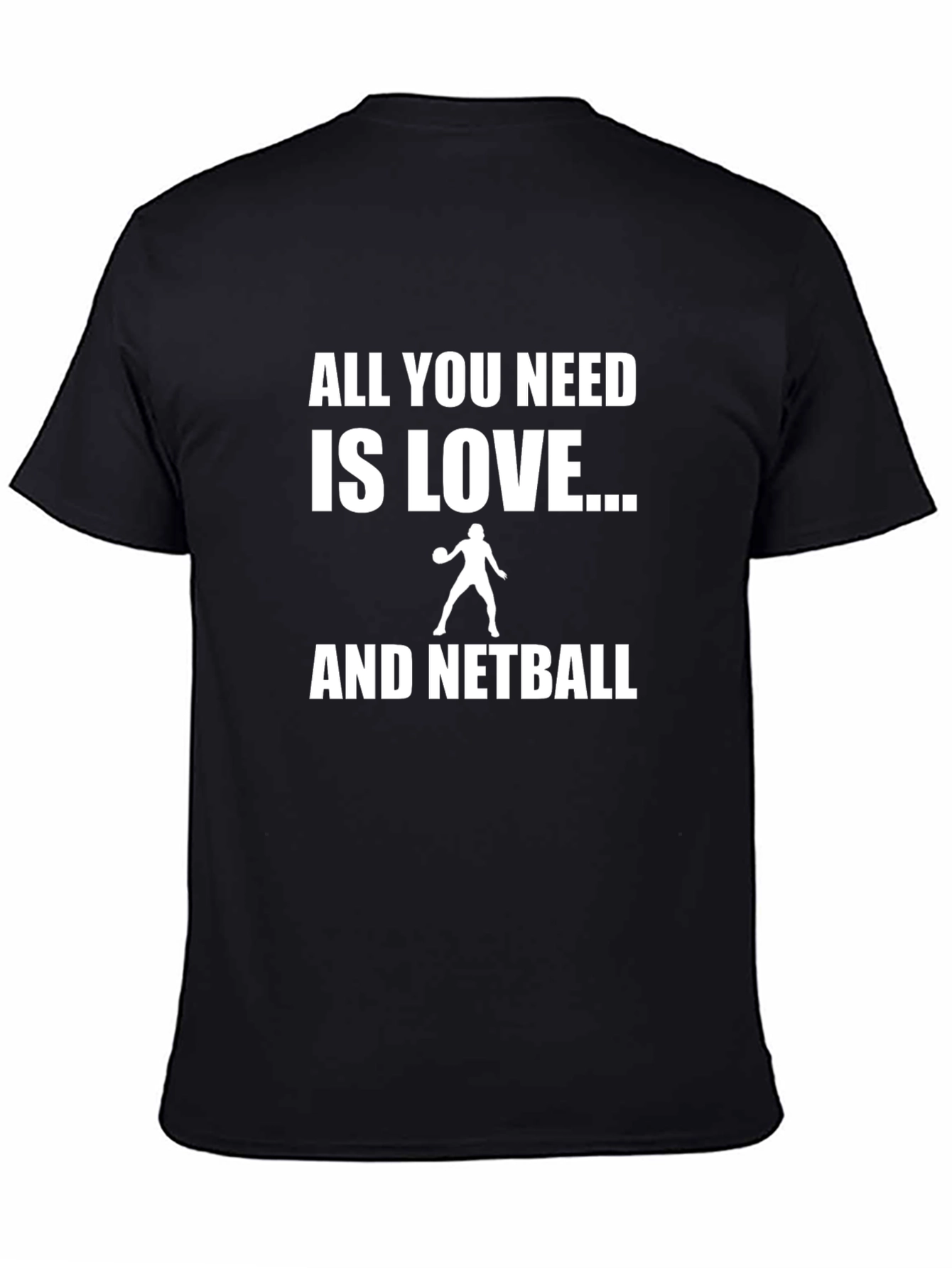 Love and Netball Black Graphic T-Shirt